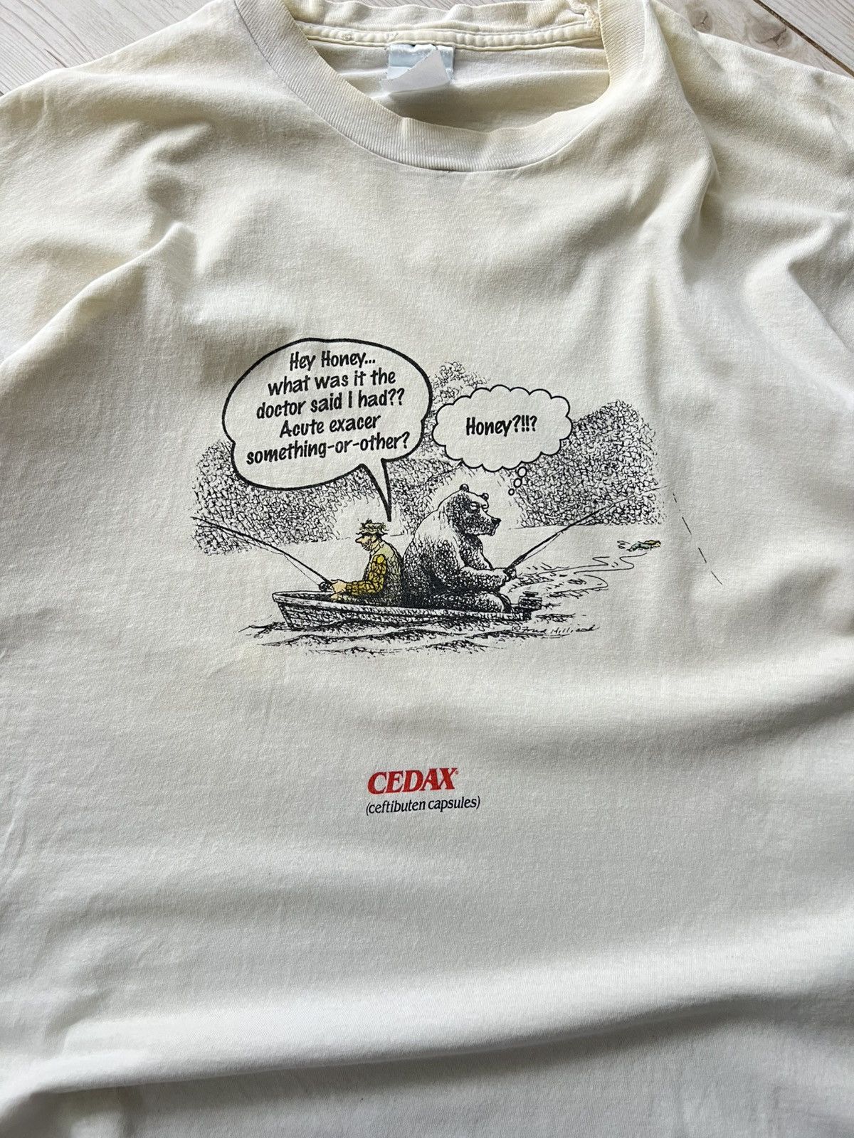 Band Tees Vintage 90s Cedax Antibiotic Drug Promo Single Stitch Tee Size US XL / EU 56 / 4 - 7 Thumbnail
