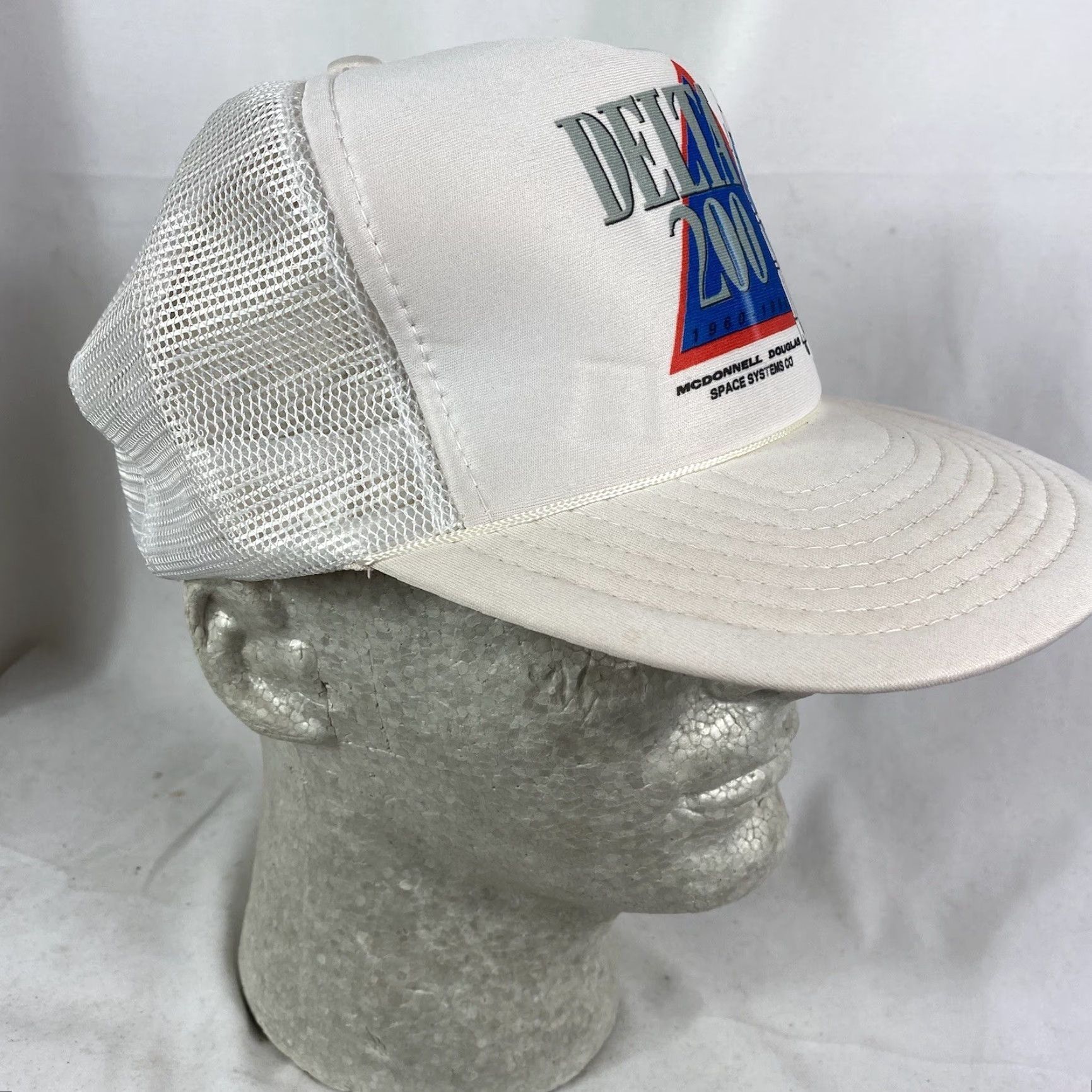 Delta VINTAGE HaT Hat Cap Corduroy Navy Blue Strapback White/Blue? Size ONE SIZE - 3 Thumbnail