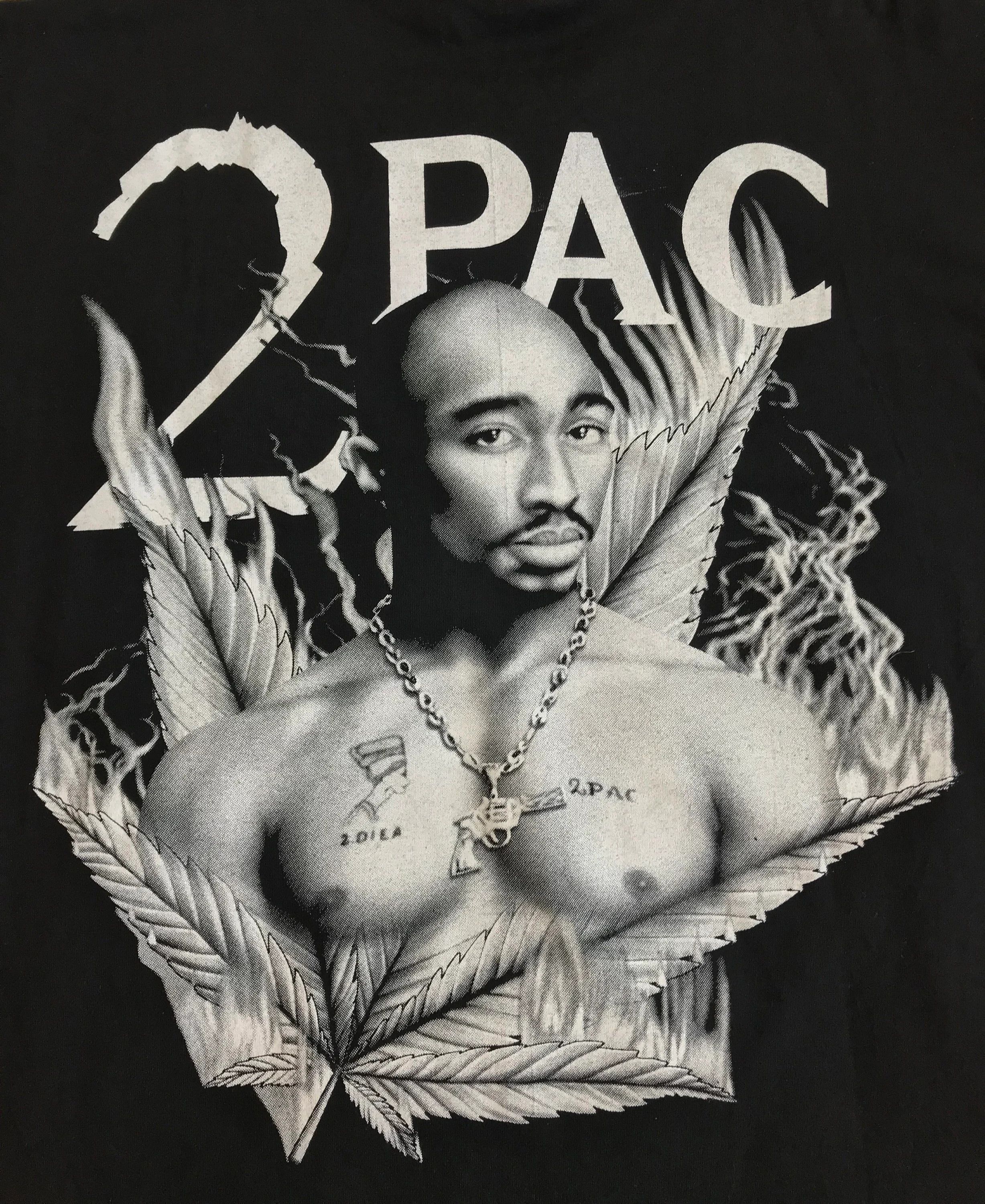 Rap Tees Vintage 90s 2pac t shirt Tupac Tee Rap Hip hop Thug Life L Size US L / EU 52-54 / 3 - 5 Thumbnail