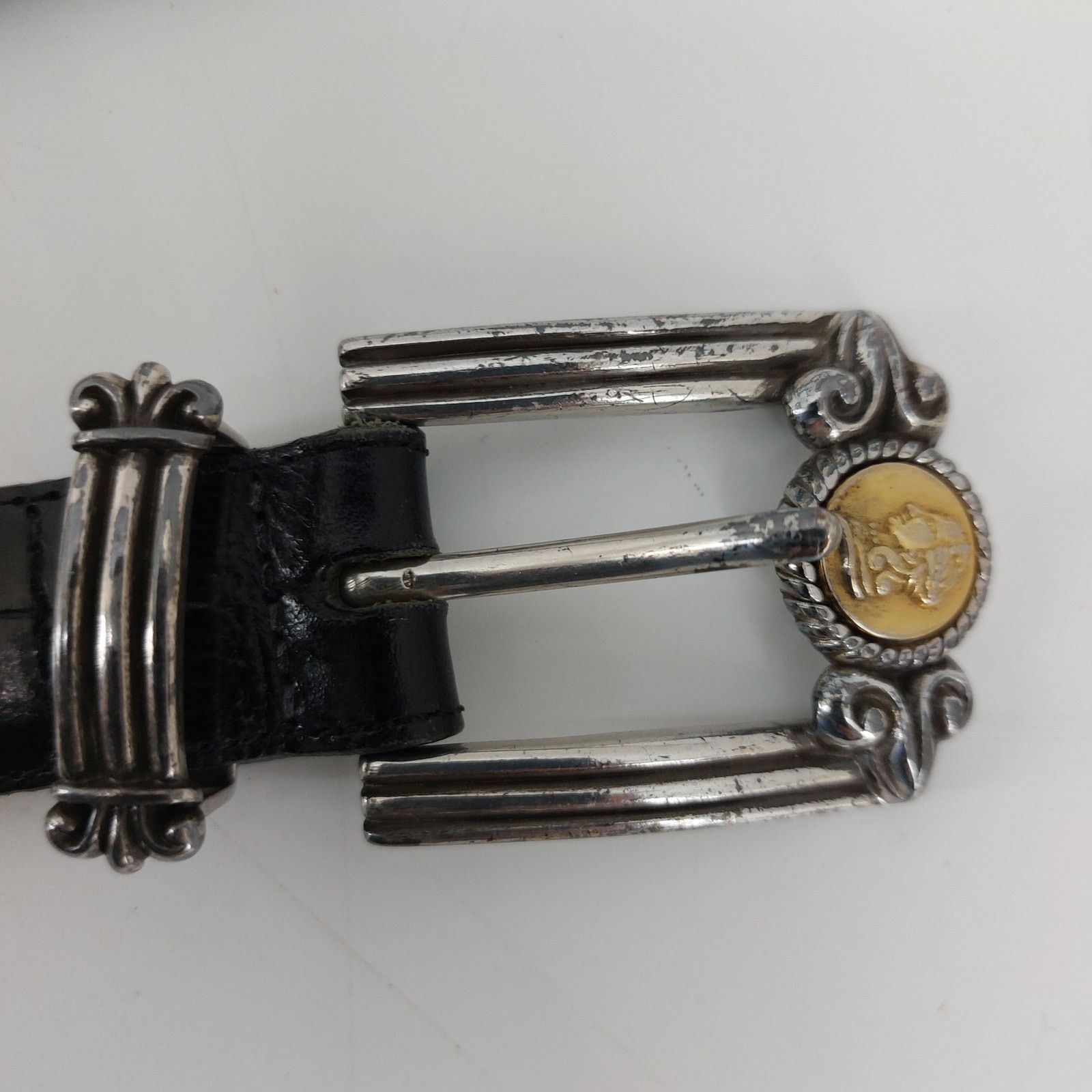 Brighton Brighton Museum Collection Black Leather Belt Coins M Size ONE SIZE - 7 Thumbnail