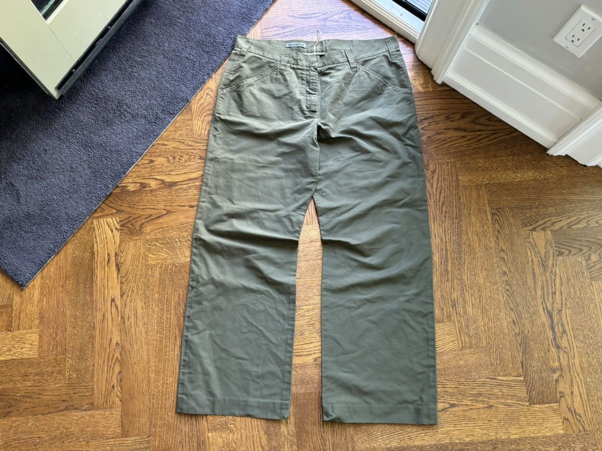 Jil Sander × Vintage Jil Sander Silk Pants Vintage Trousers Army Green Prada Y2K Size 35" - 16 Thumbnail