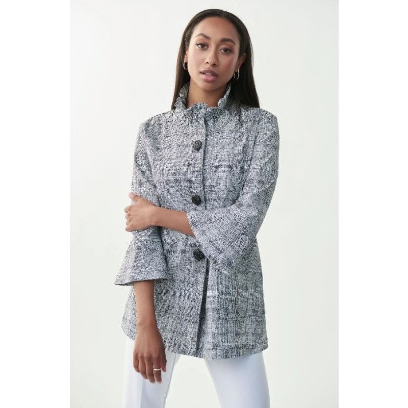 Joseph Ribkoff Joseph Ribkoff Black/White Button Front Blazer w/Pockets 6 Size M / US 6-8 / IT 42-44 - 1 Thumbnail