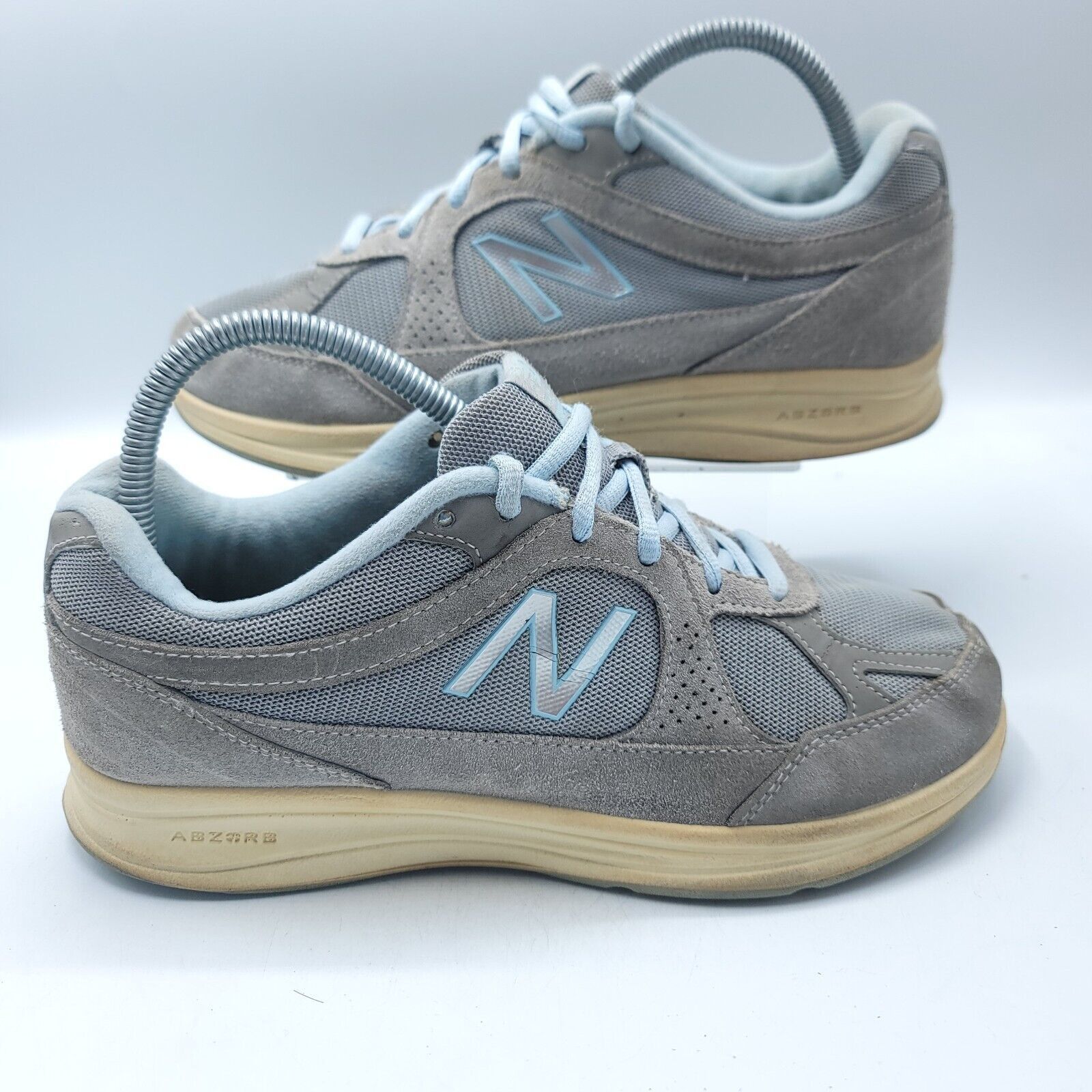 New Balance New Balance 877 Shoe Womens Size 8.5 Gray Blue White Size US 8.5 / IT 38.5 - 5 Thumbnail