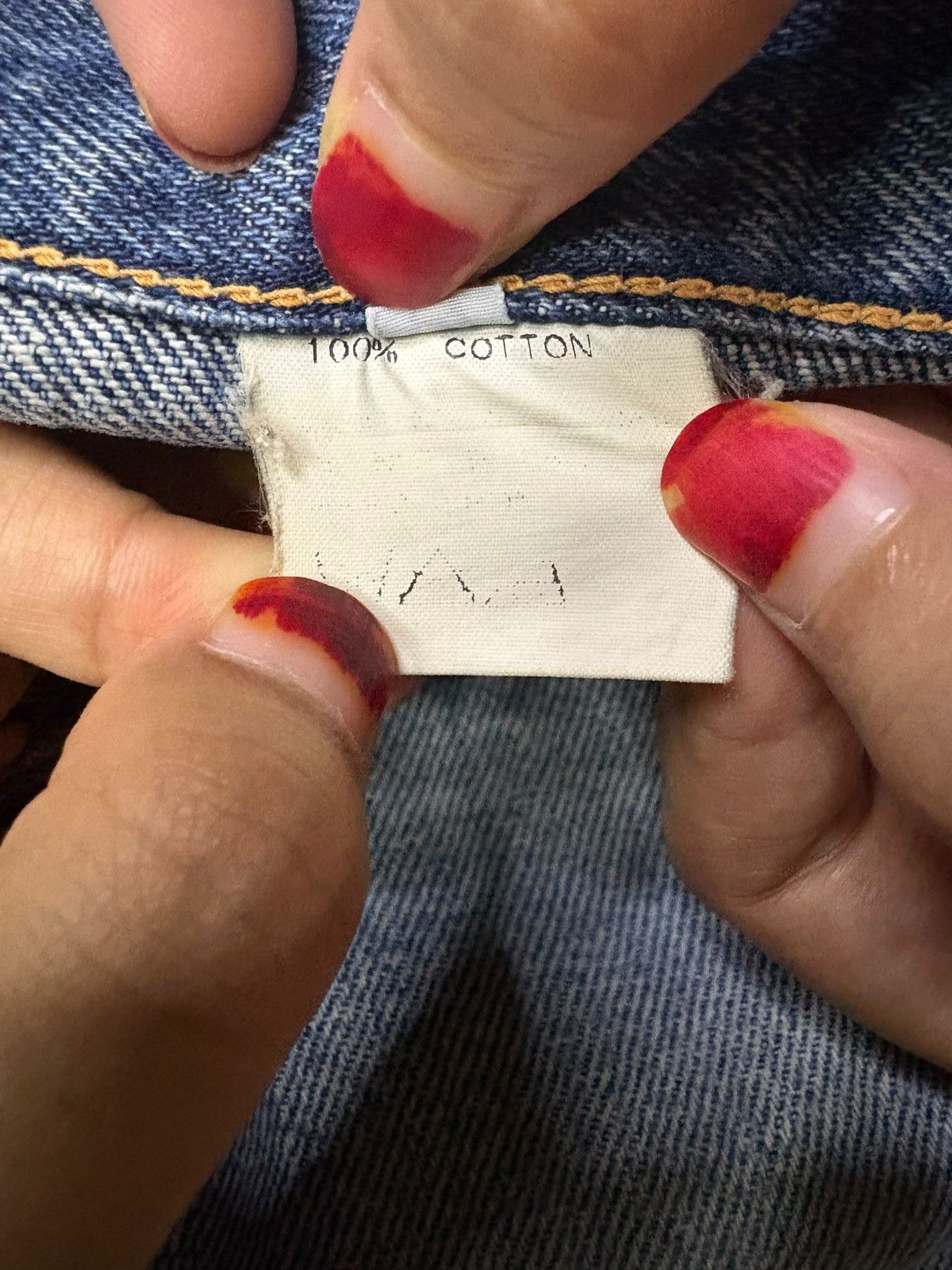 Japanese Brand Vintage Nepenthes Selvedge Distressed Loose Baggy Jeans Size US 30 / EU 46 - 11 Thumbnail