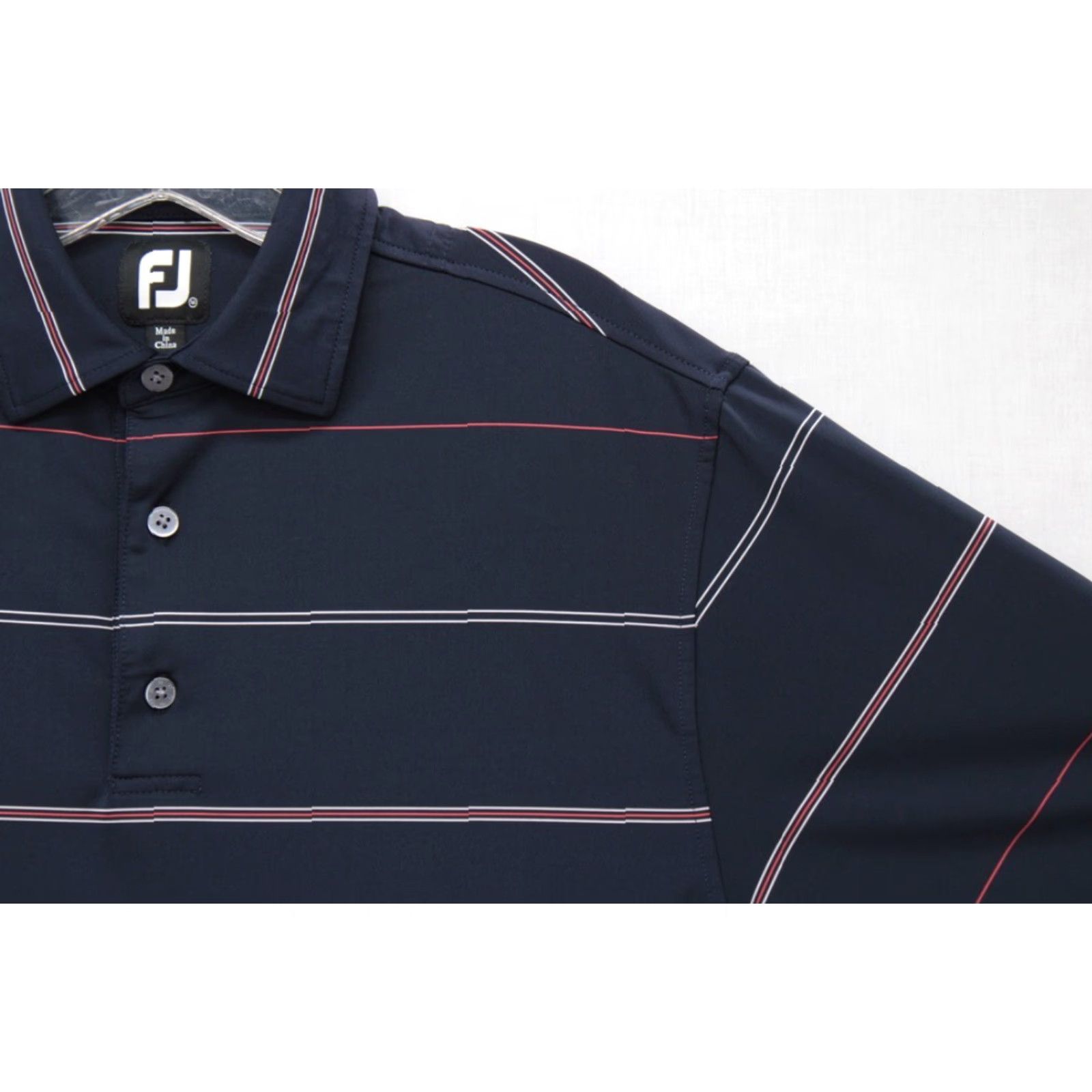 Vintage FJ Foot Joy Golf Polo Shirt Men’s Medium Dark Navy Crown Colony Stripes Shirt Polo Golf Striped City Preppy Logo Belt? Size US M / EU 48-50 / 2 - 2 Thumbnail