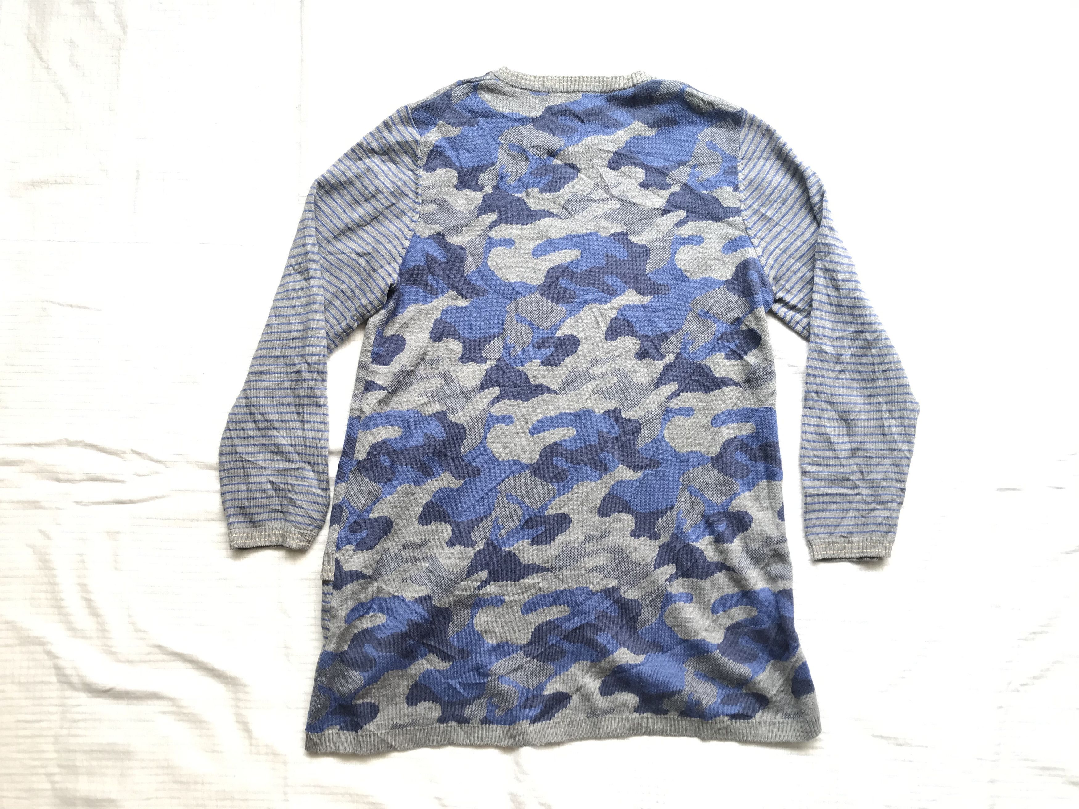 Kansai Yamamoto (J176) Kansai Bis Blue Gray Camouflage Sweater Blouse 11 Size S / US 4 / IT 40 - 6 Thumbnail