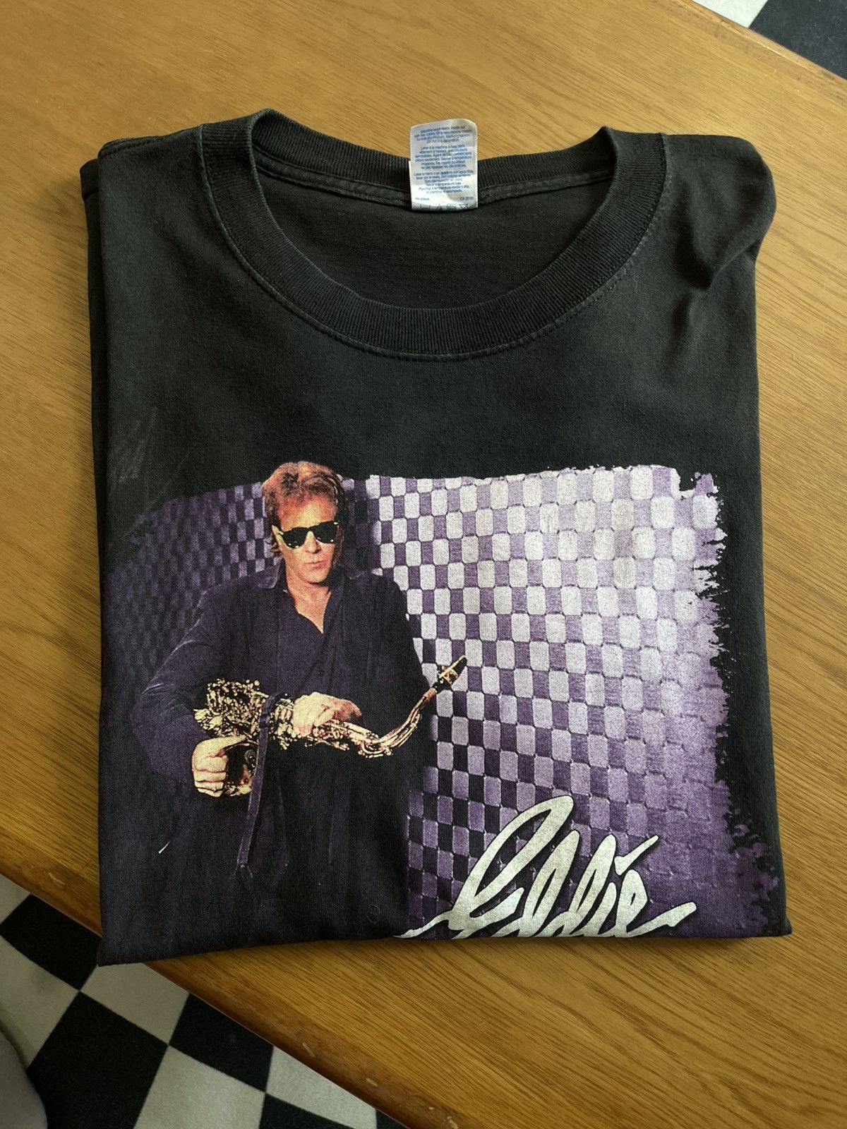 Band Tees Vintage 90s Eddie Money Autographed Black Concert Rock Tour Size US XL / EU 56 / 4 - 1 Thumbnail