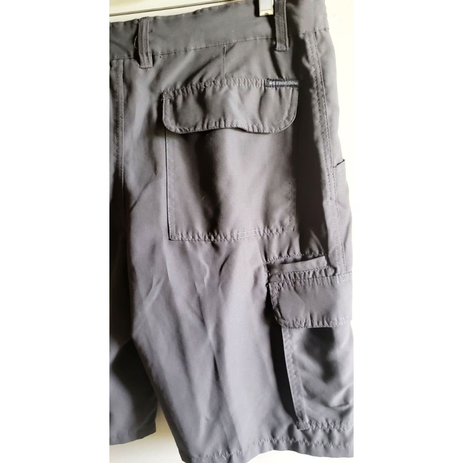 Burnside Burnside Men's Bermuda Shorts Solid Gray 36 Inseam 11" Regular Waist 36 Cotton Blend Casual Vintage: No Size US 36 / EU 52 - 5 Thumbnail