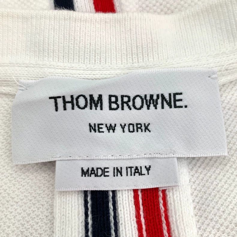 Thom Browne Thom Browne White striped cotton round-neck short-sleeved T Size US XXS / EU 40 - 6 Thumbnail