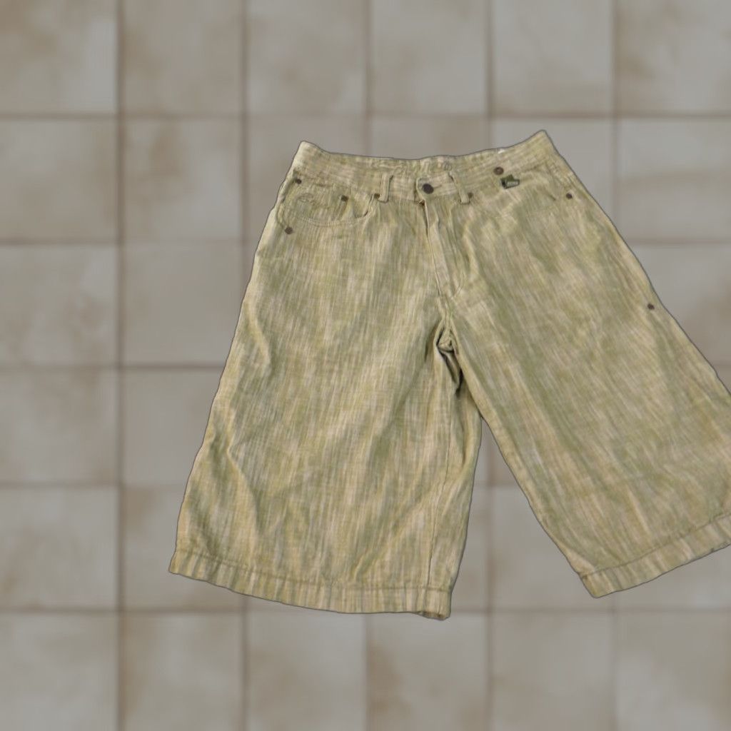Enyce Enyce Denim Shorts 34 Green Vintage Retro Hip-Hop Men Regular 34 Cotton Zip Flat Front Logo" Size US 34 / EU 50 - 1 Thumbnail