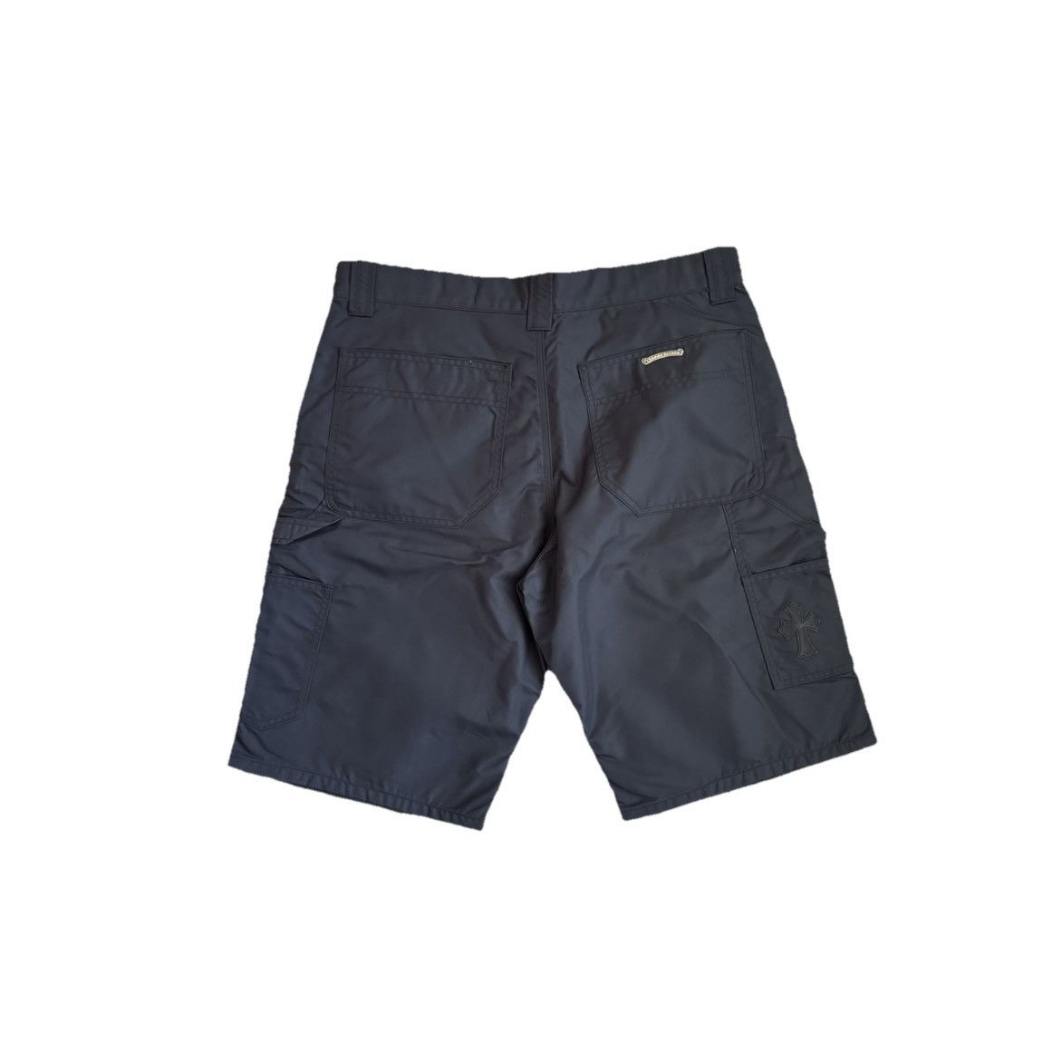 Chrome Hearts LEATHER PANEL SINGLE LEATHER CROSS NYLON SHORTS Size US 34 / EU 50 - 2 Thumbnail