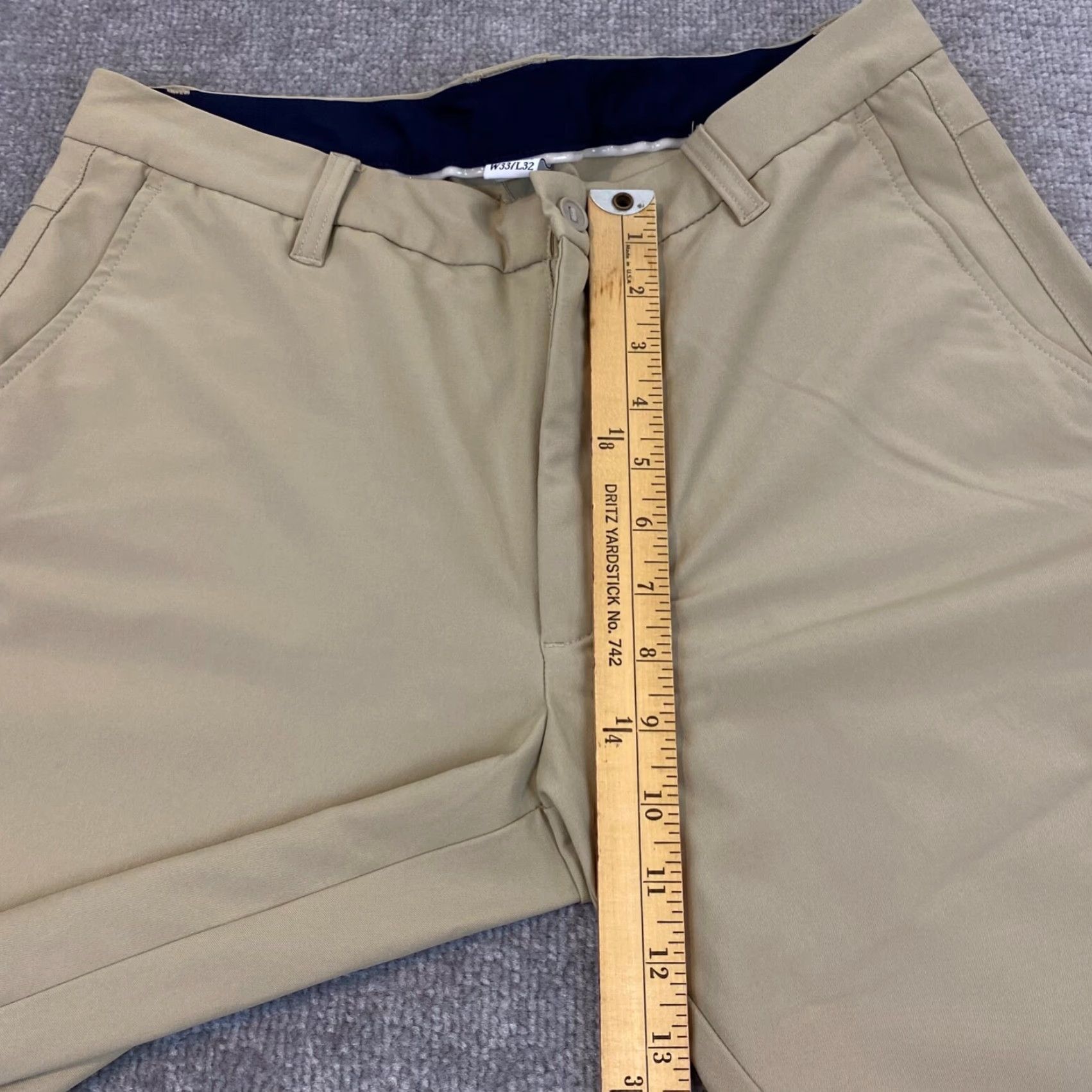 Footjoy FootJoy Pants Mens 33x32 Straight Khaki Beige Performance Golf Stretch Size US 33 - 6 Thumbnail