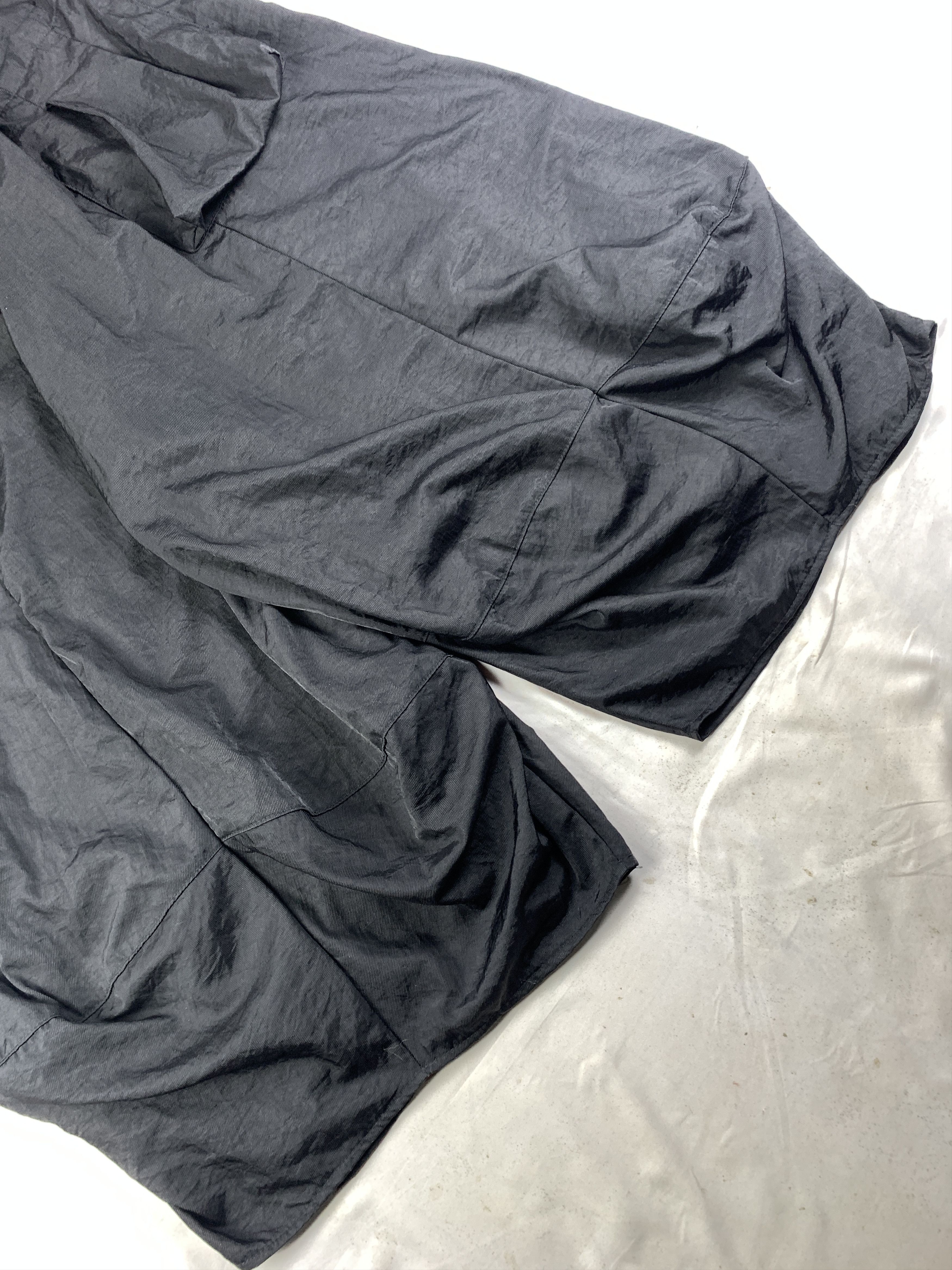 Japanese Brand Sanaya Shiny Black Super Big Balloon Nylon Pants (30-36) Size 31" - 6 Thumbnail