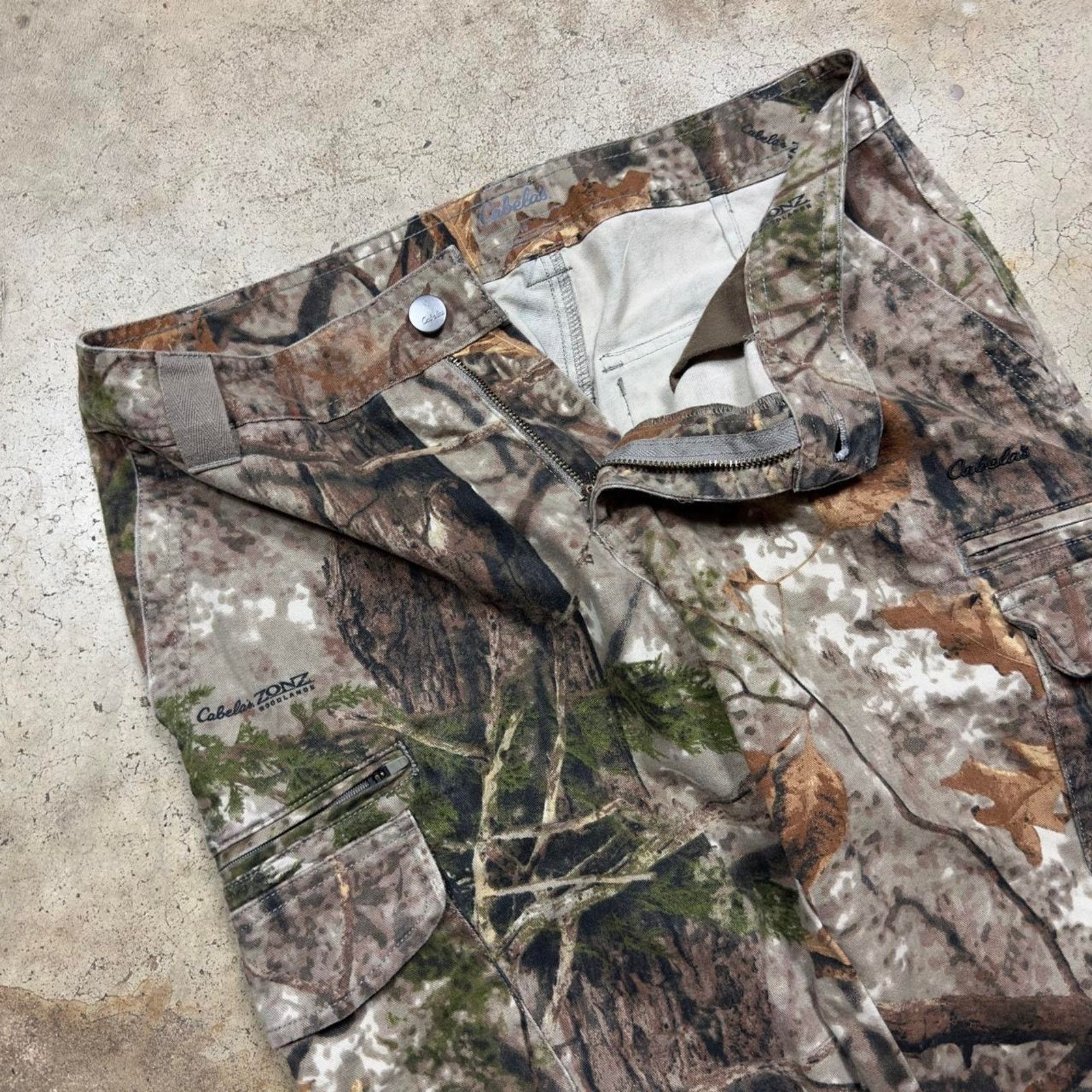 Mossy Oaks × Realtree Y2K Camouflage RealTree Cabelas Low Rise Baggy Cargo Pants Size US 31 - 3 Thumbnail