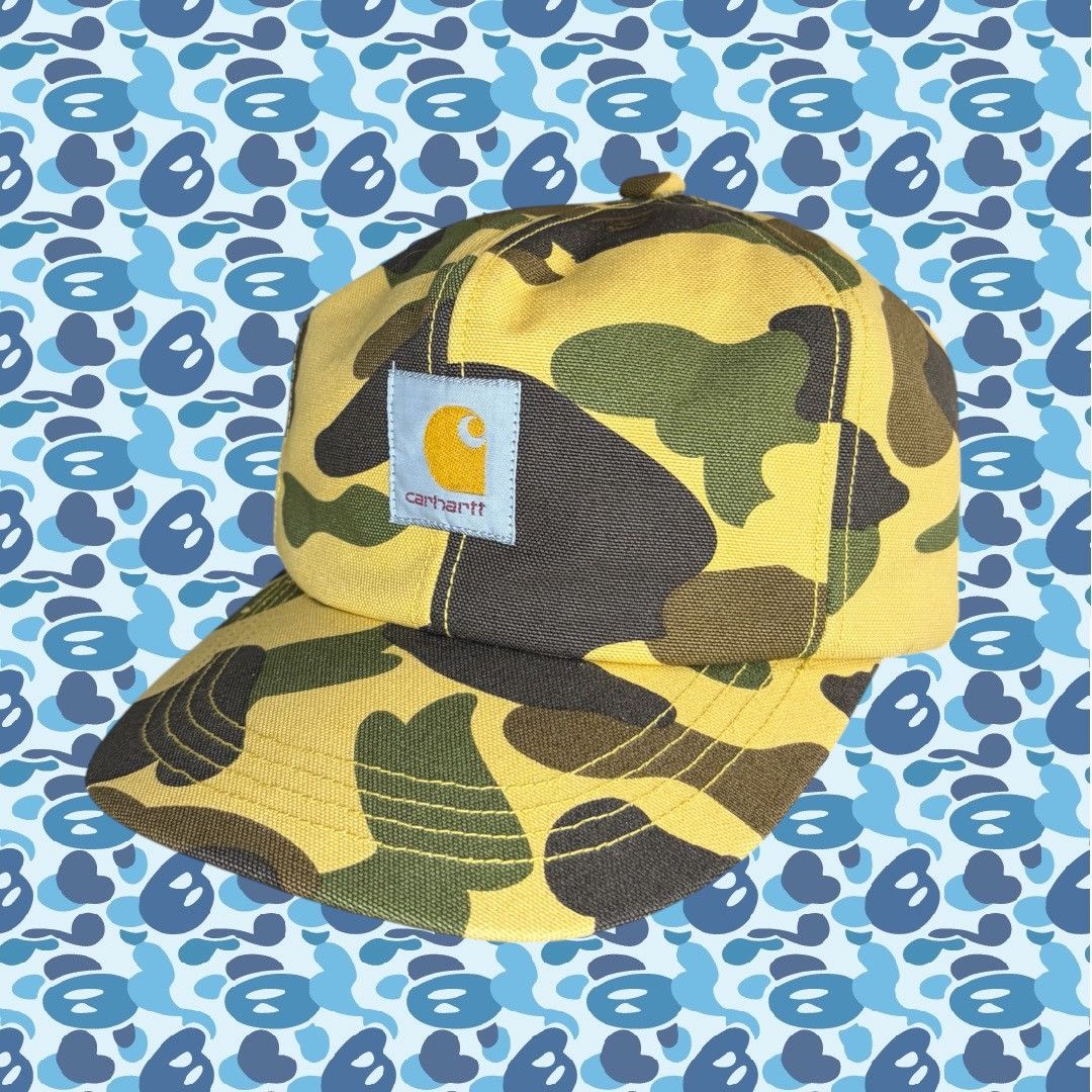 Bape × Carhartt ‘06 Bape x Carhartt Yellow 1st Camo Winter Hat Size ONE SIZE - 1 Thumbnail