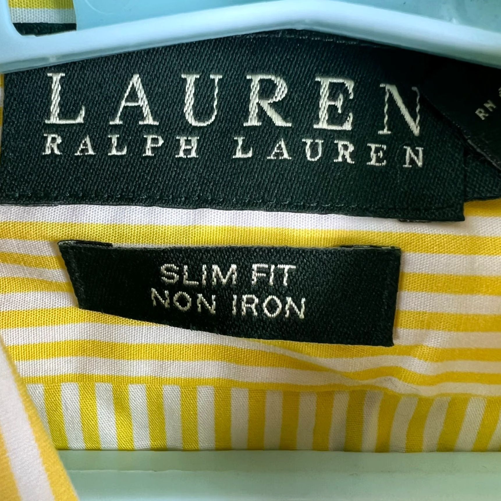 Ralph Lauren Ralph Lauren Slim Fit Button-Down Shirt Men Yellow Striped Non-Iron 16/33 46 Chest Size US L / EU 52-54 / 3 - 4 Thumbnail