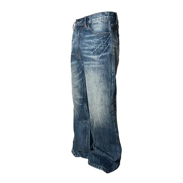 VIBE Lightning Grain Pattern Straight Leg Jeans Size US 28 / EU 44 - 6 Thumbnail