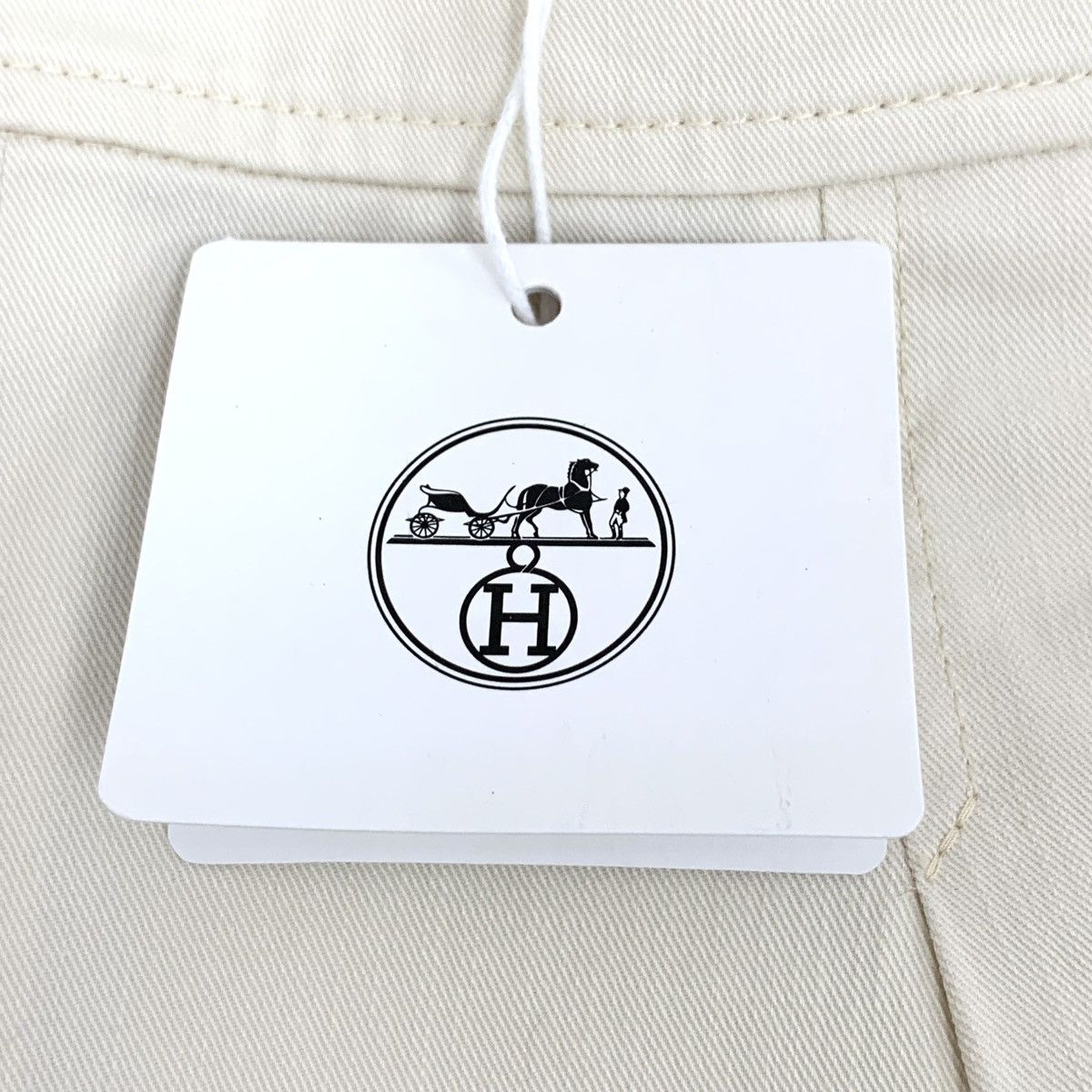 Hermes Hermes White Cotton Casual Pants K26WX Size 28" / US 6 / IT 42 - 7 Thumbnail