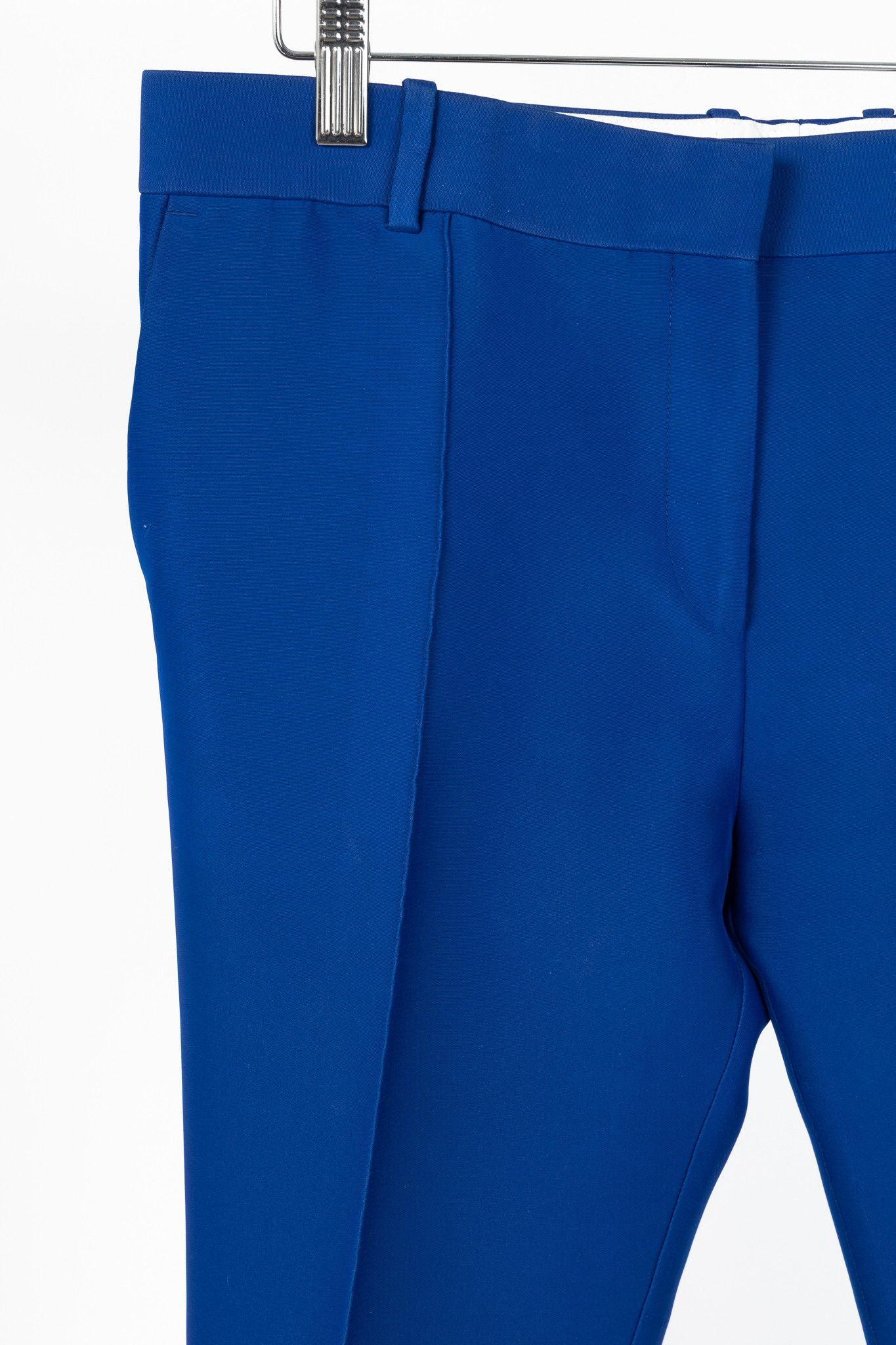 Celine Celine PF11 Blue Viscose-Blend Tapered Crop Trousers Size 28" / US 6 / IT 42 - 4 Thumbnail