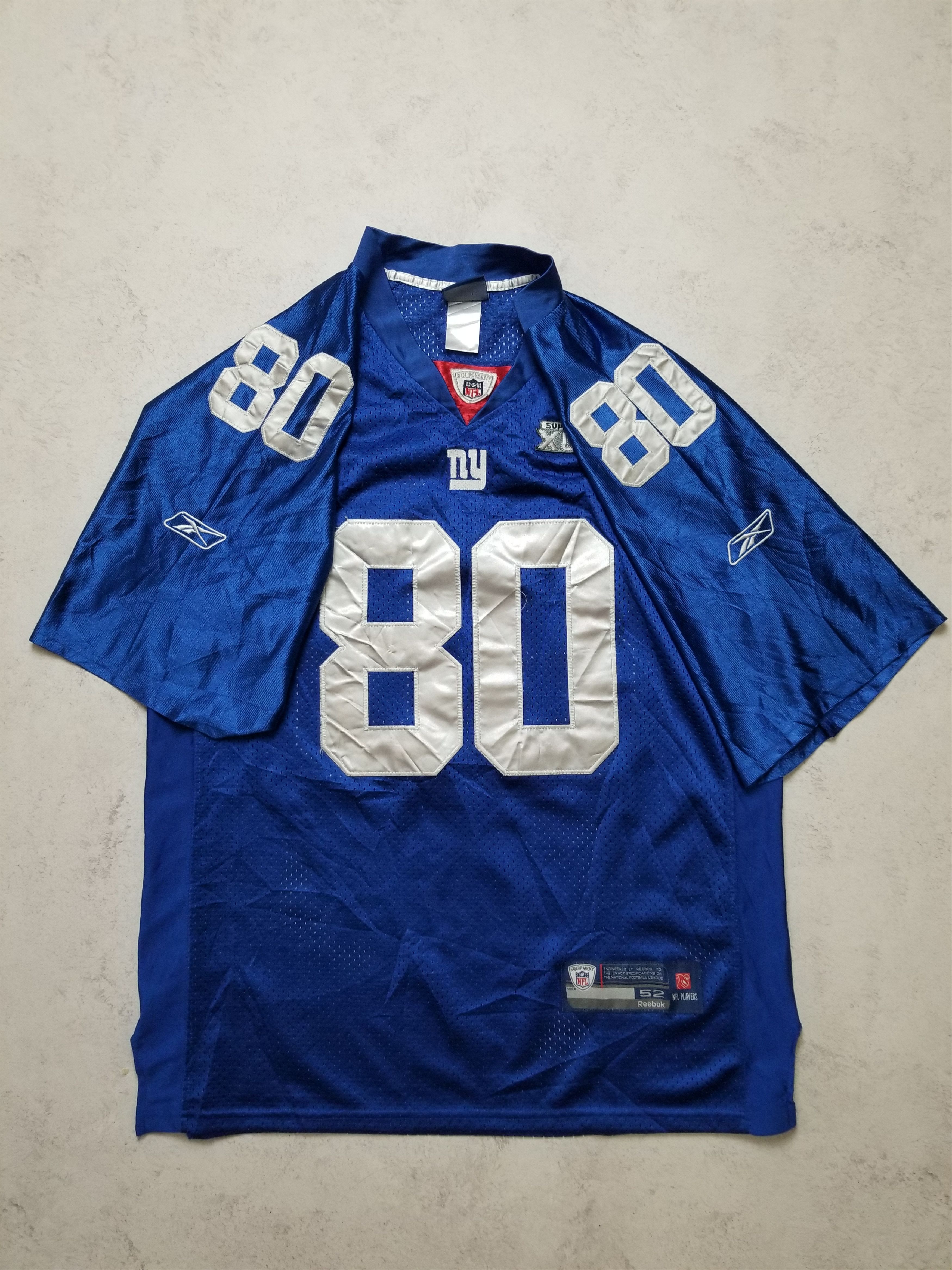 Reebok New York Giants Victor Cruz #80 Super Bowl NFL Sewn Jersey Size US XL / EU 56 / 4 - 2 Thumbnail