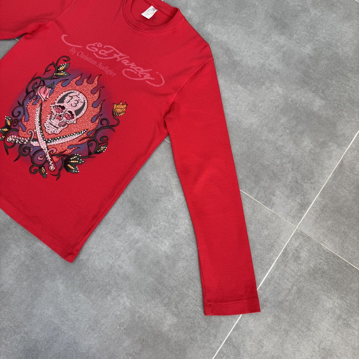 Christian Audigier Ed Hardy by Christian Audigier Skull Y2K Long Sleeve Shirt Size L / US 10 / IT 46 - 5 Thumbnail