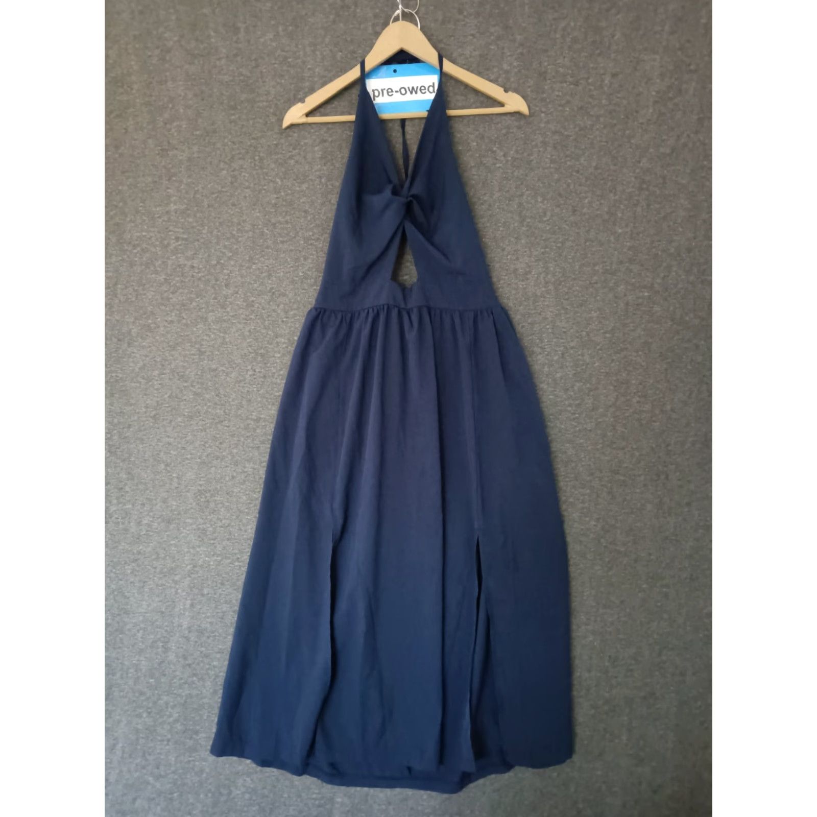 Vintage VINTAGE Women’s Sleeveless V-neck Maxi Dress Pleated Blue Size L Size L / US 10 / IT 46 - 2 Thumbnail