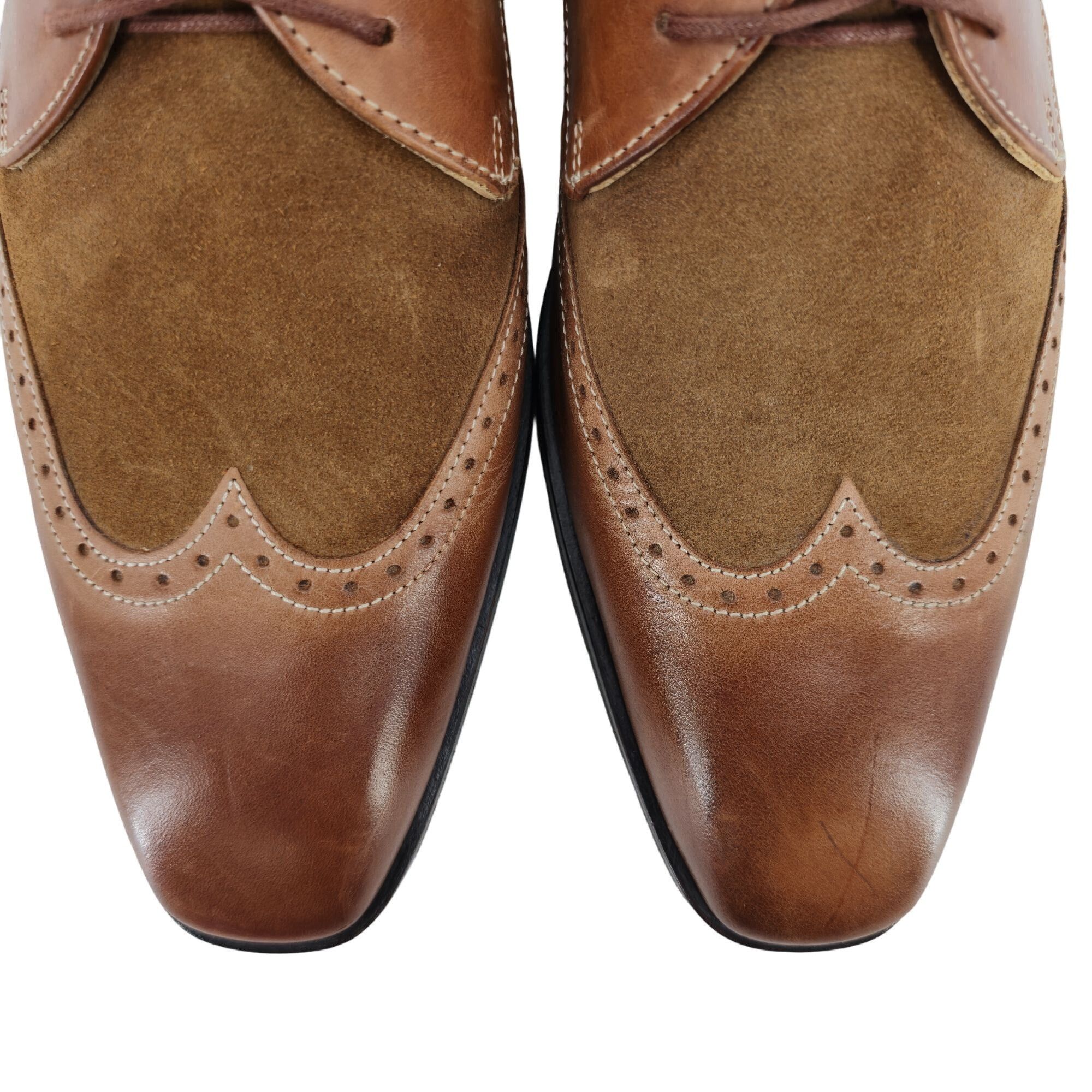 Mercanti Fiorentini Mercanti Fiorentini Italy Dress Shoes Mens 10M Brown Leather Size US 10 / EU 43 - 13 Thumbnail
