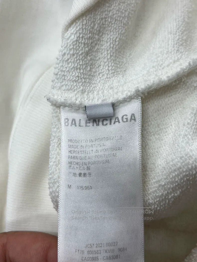 Balenciaga Balenciaga White wave embroidery letter logo hooded sweats Size US M / EU 48-50 / 2 - 4 Thumbnail