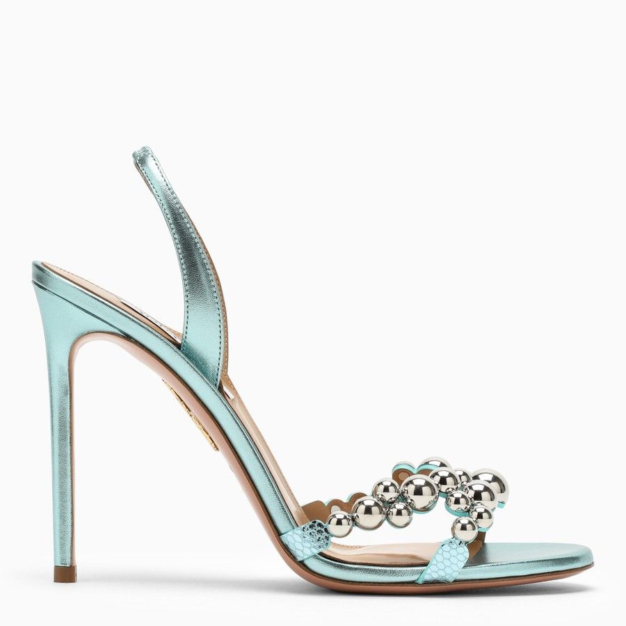 image of Aquazzura O1D2Blof0124 Sandal In Light Blue, Women's (Size 9)