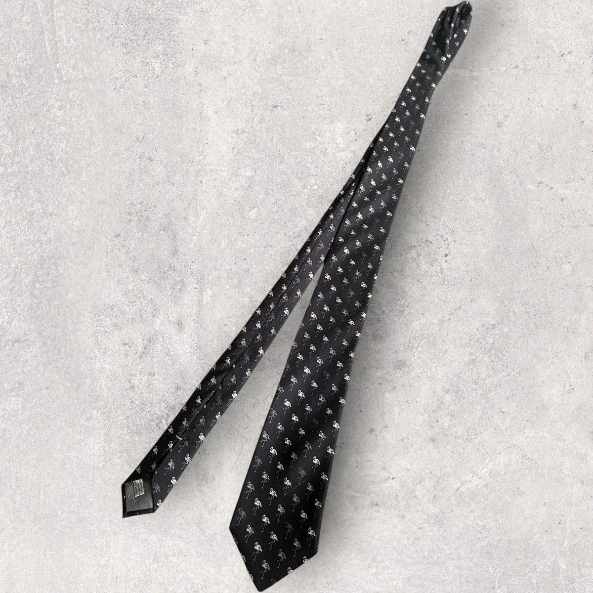Dior Dior Homme Flamingo Silk Necktie Size ONE SIZE - 2 Thumbnail