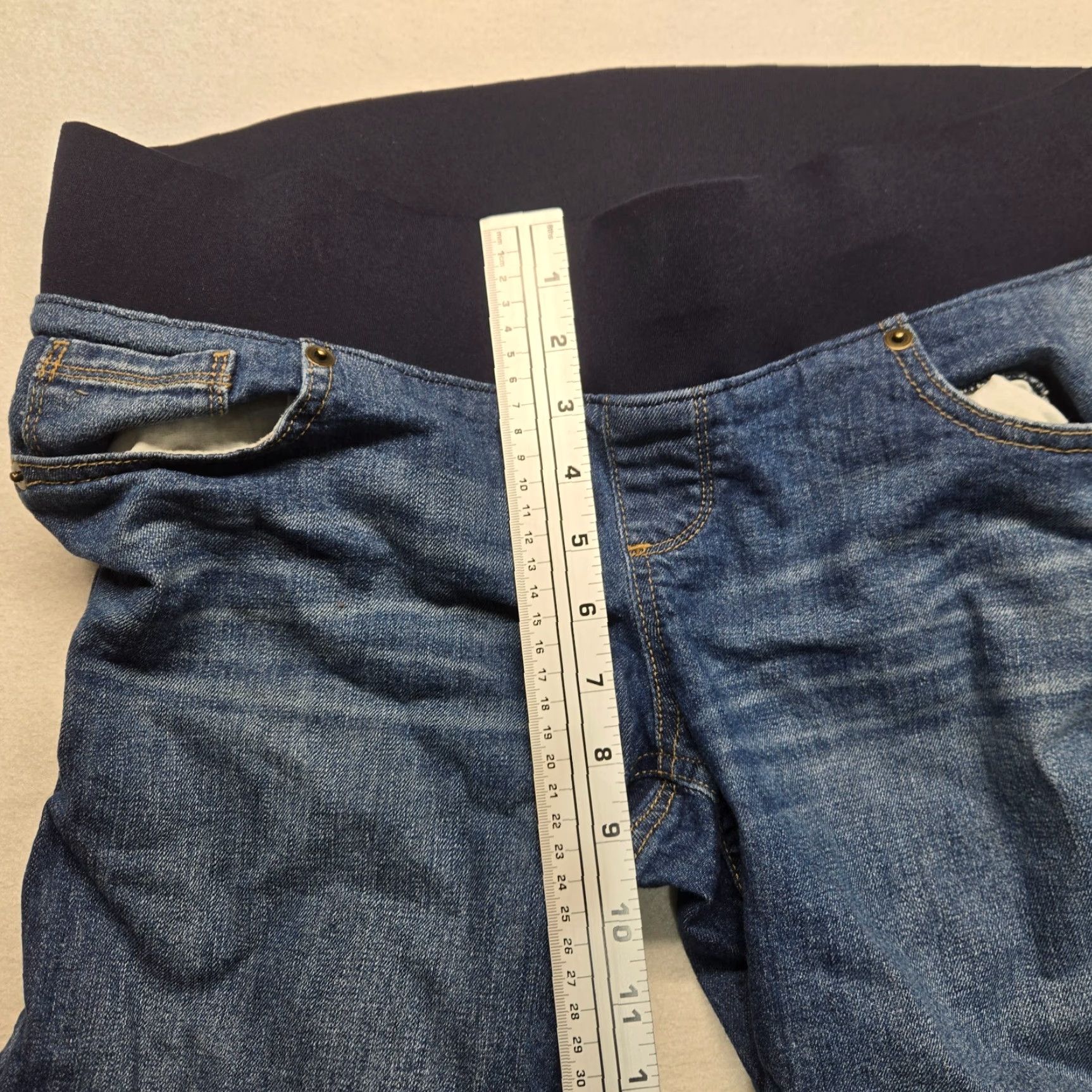 Greats Great Expectations Maternity Denim Shorts Women Adult M Color Blue Size M Casual Cuffed 8-10 Cotton Blend Spandex Jeans Shorts Size 32" / US 10 / IT 46 - 6 Thumbnail