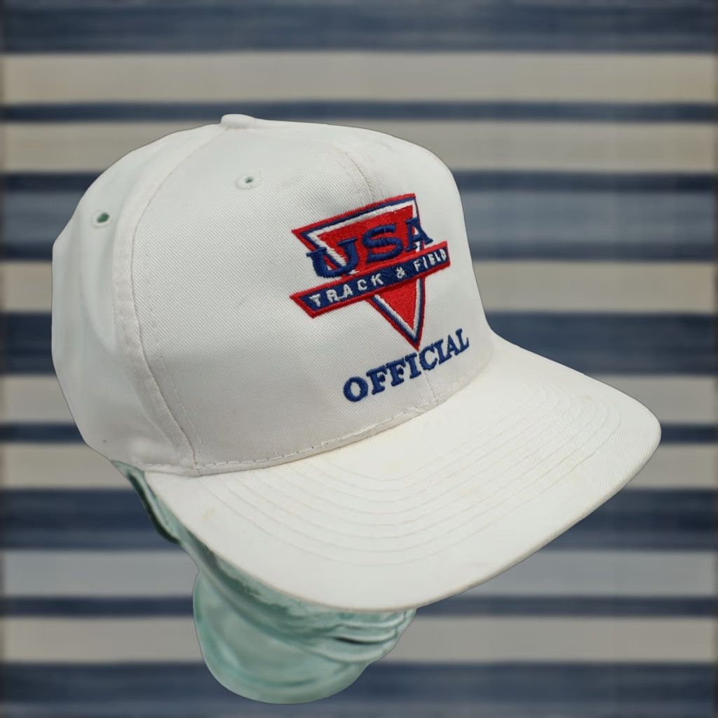 Vintage VINTAGE USA Track & Field Officials Hat White Snapback One Size Men Os 90s Holiday? Size ONE SIZE - 1 Thumbnail