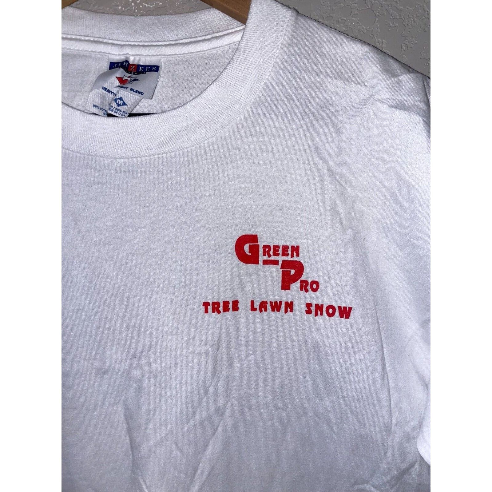 Jerzees Vintage Mowing Shirt Jerzees Green Pro Tree Lawn Snow Tee M Size US M / EU 48-50 / 2 - 2 Thumbnail