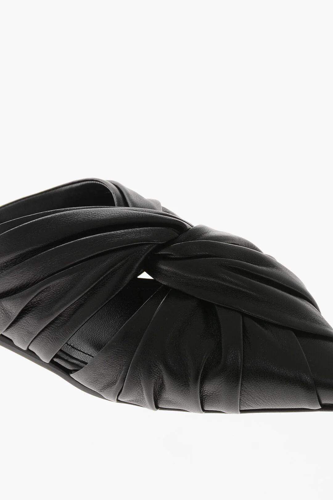 Givenchy og1mm0326 Flat Leather Mules in Black Size US 5 / IT 35 - 4 Thumbnail