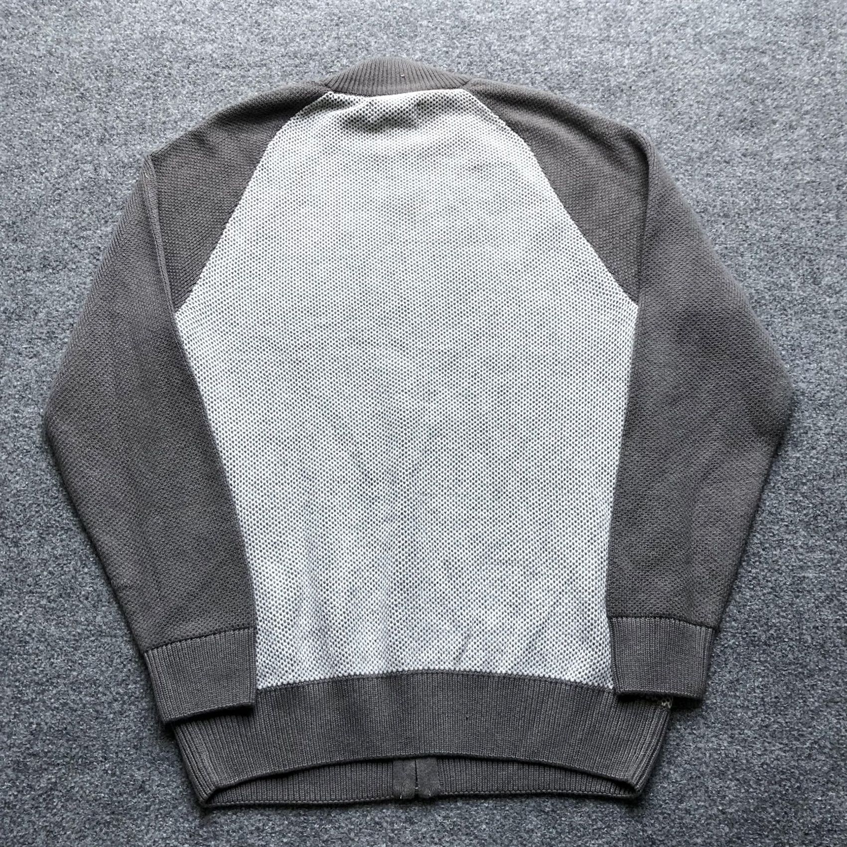 Chaps Chaps Sweater Mens Medium Gray Full Zip Mock Neck Waffle Knit Pullover Casual Size US M / EU 48-50 / 2 - 5 Thumbnail