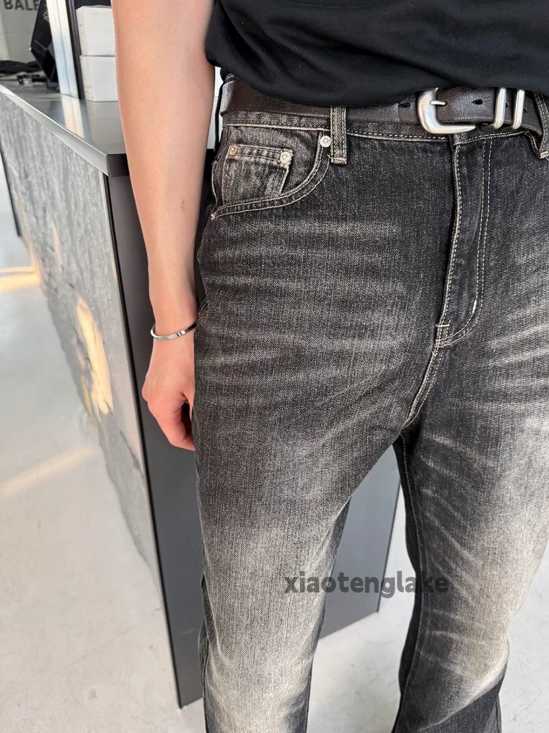 Jean × Vintage washed faded cleanfit yuppie bootcut grunge flared jeans Size US 28 / EU 44 - 3 Thumbnail