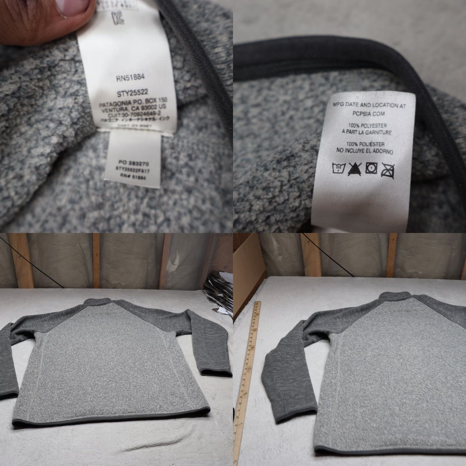 Patagonia Patagonia Sweatshirt Mens XL Grey Better Sweater Fleece Knit 1/4 Zip Pullover Size US XL / EU 56 / 4 - 8 Thumbnail