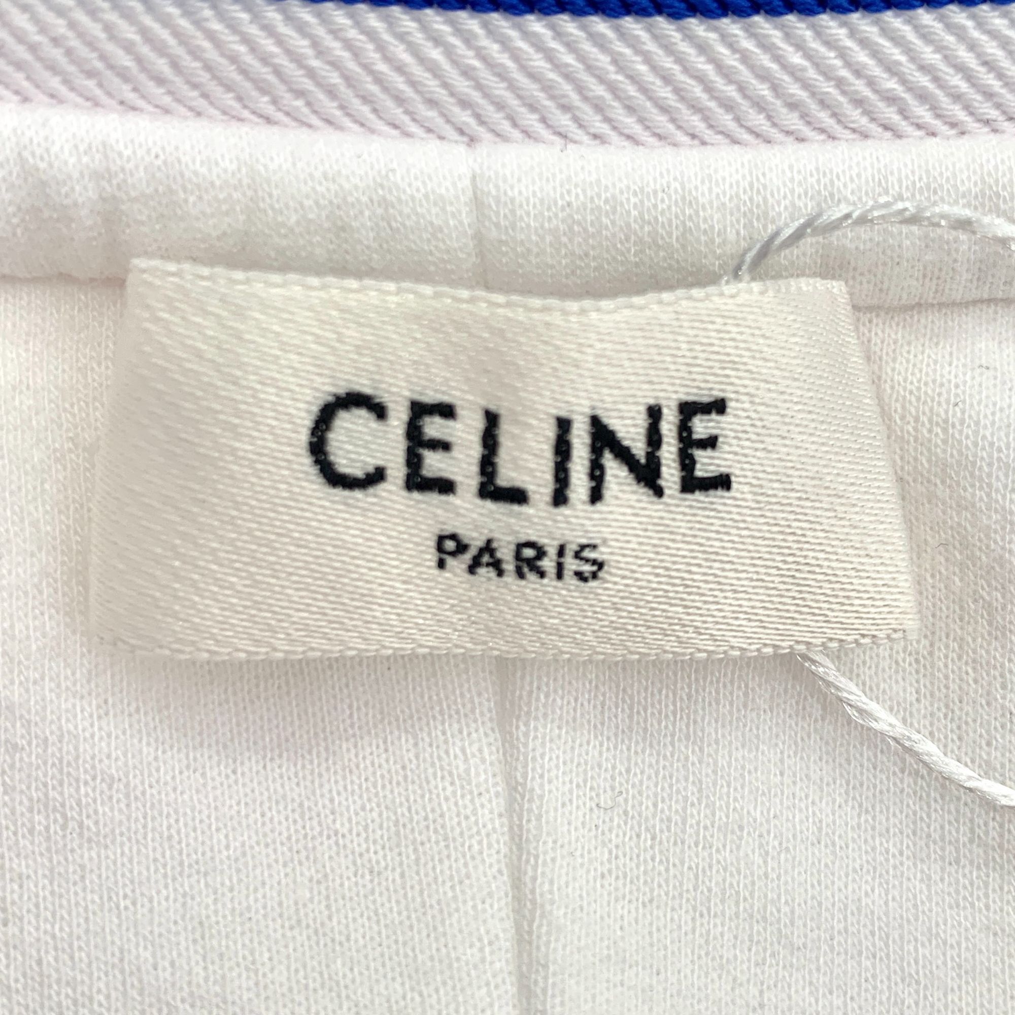 Celine Celine white logo embroidered cotton pleated skirt Size S / US 4 / IT 40 - 7 Thumbnail