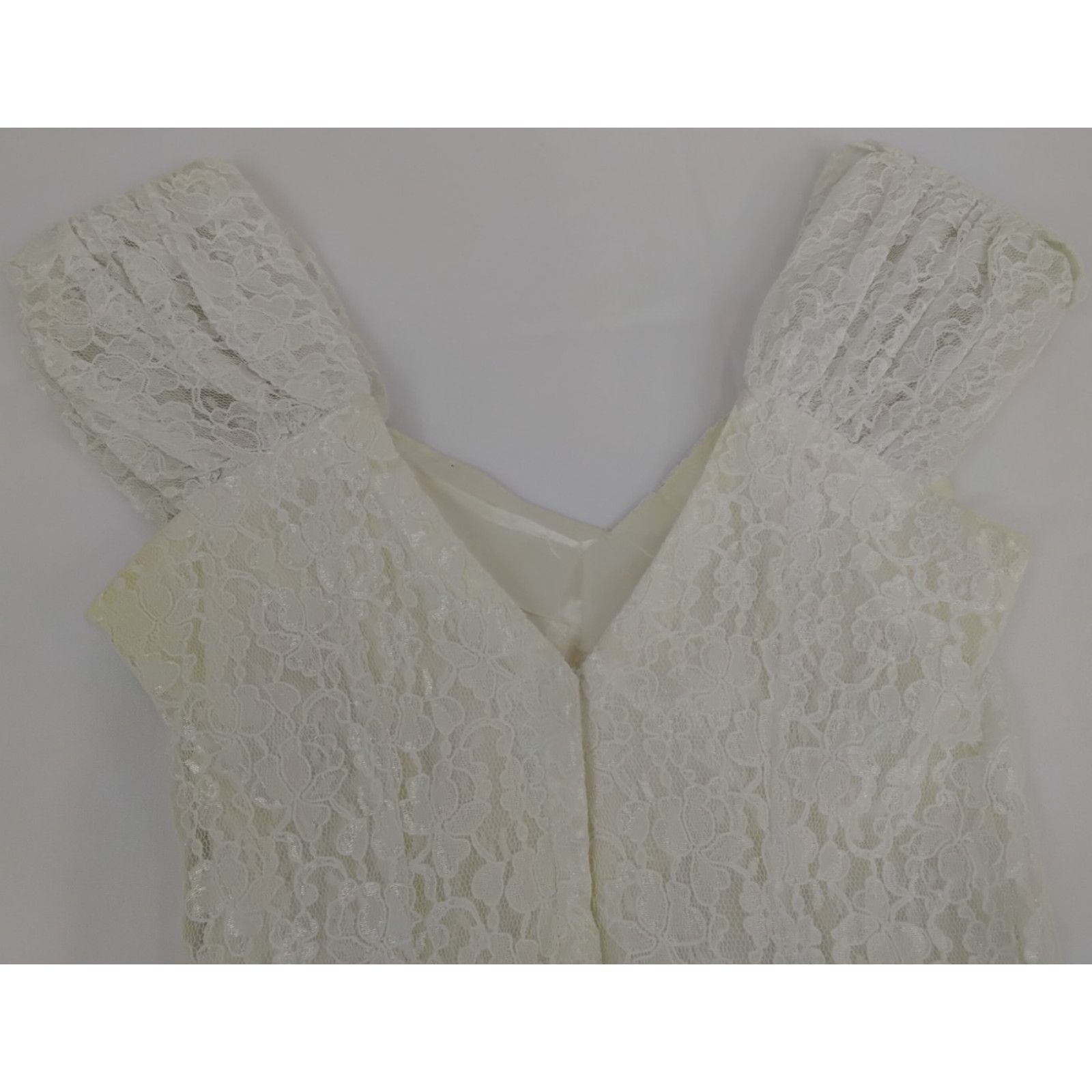 Other Loralie Lace Gown Women's 8 White Vintage 80s Wedding Dress Size M / US 6-8 / IT 42-44 - 8 Thumbnail