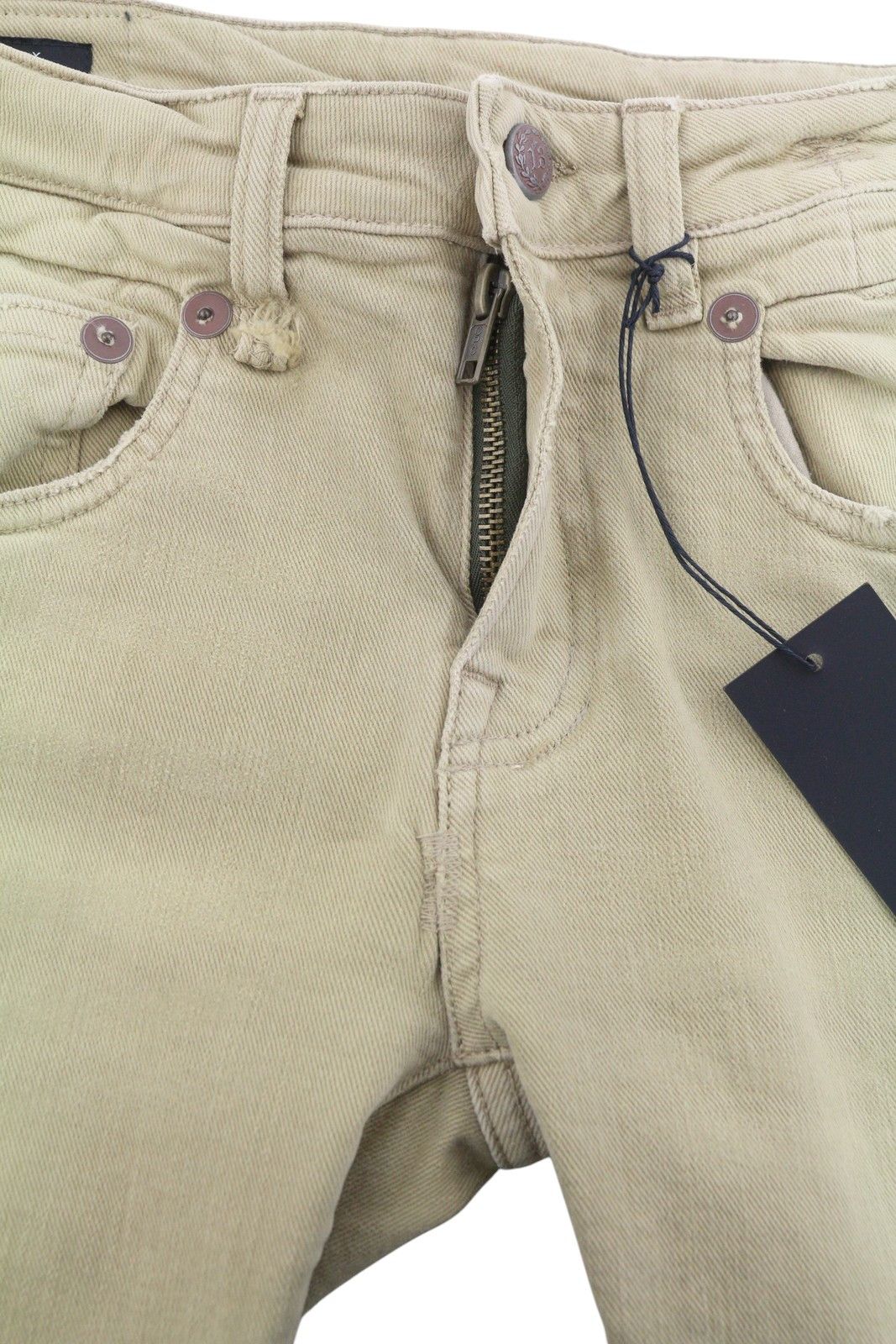R13 BOY STRAIGHT 27 Khaki Stretch Cropped Jeans 89844 Size 27" / US 4 / IT 40 - 12 Thumbnail