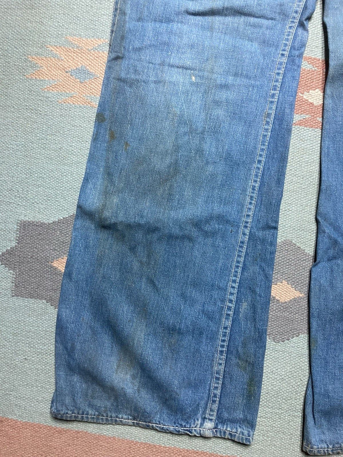 Vintage 60s sweet Orr denim overalls ace of spades faded farm 33x32 Size US 33 - 2 Thumbnail