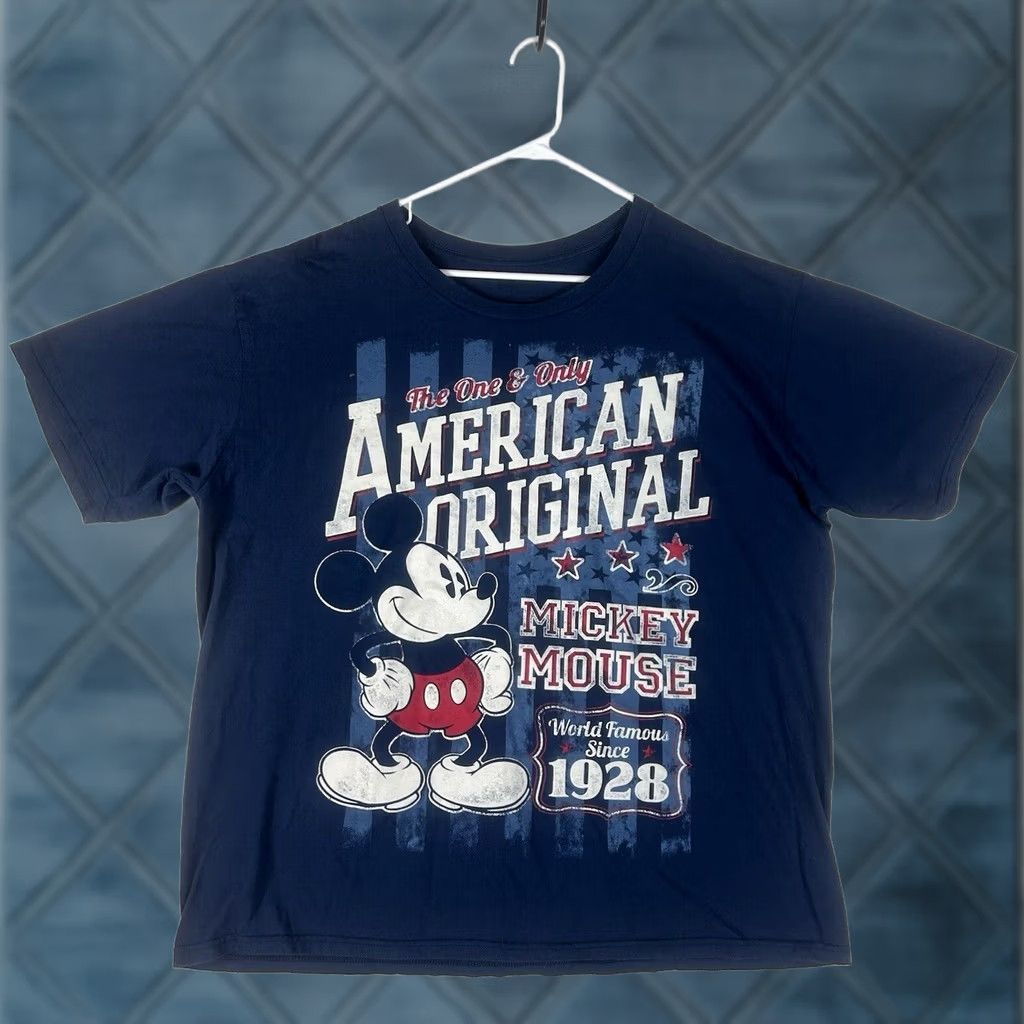 Disney Disney Mickey Mouse T-Shirt Mens 3XL Blue Short Sleeve Tee S/S Size US XXL / EU 58 / 5 - 1 Thumbnail