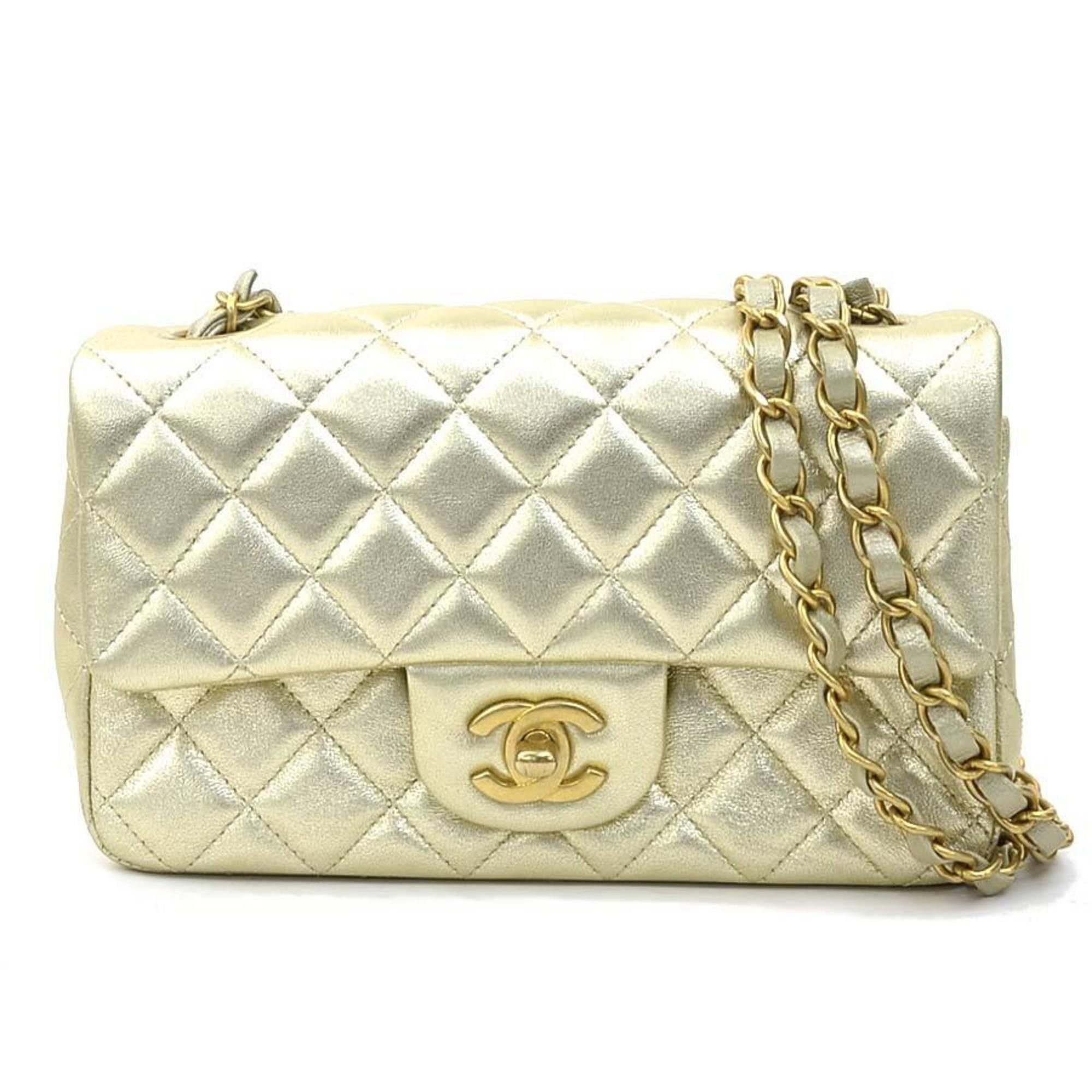 Chanel CHANEL Shoulder Bag Leather Gold Women's 90208a Size ONE SIZE - 1 Thumbnail