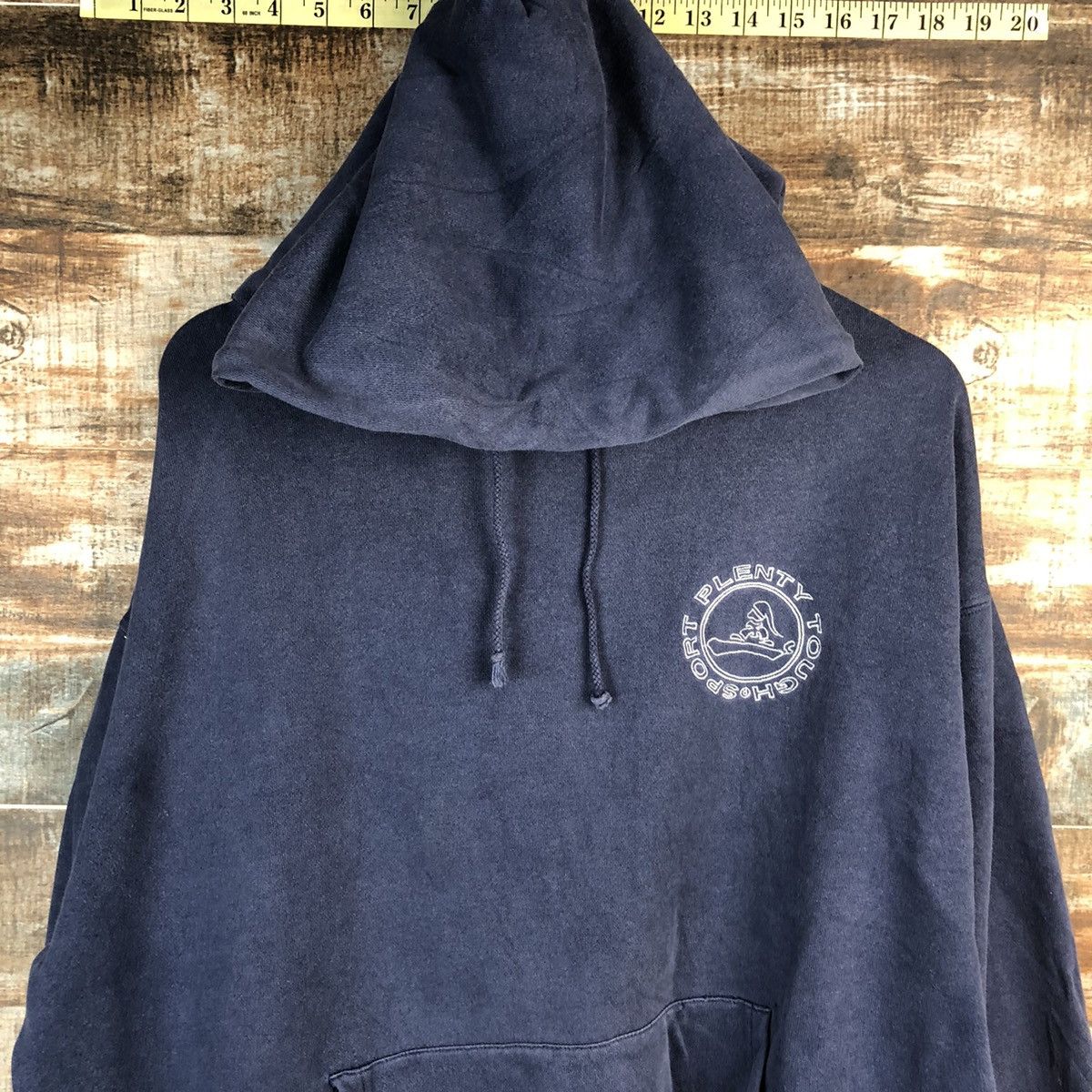 Japanese Brand Plenty Tough Sports Darkblue Hoodie #A1277 Size US L / EU 52-54 / 3 - 5 Thumbnail