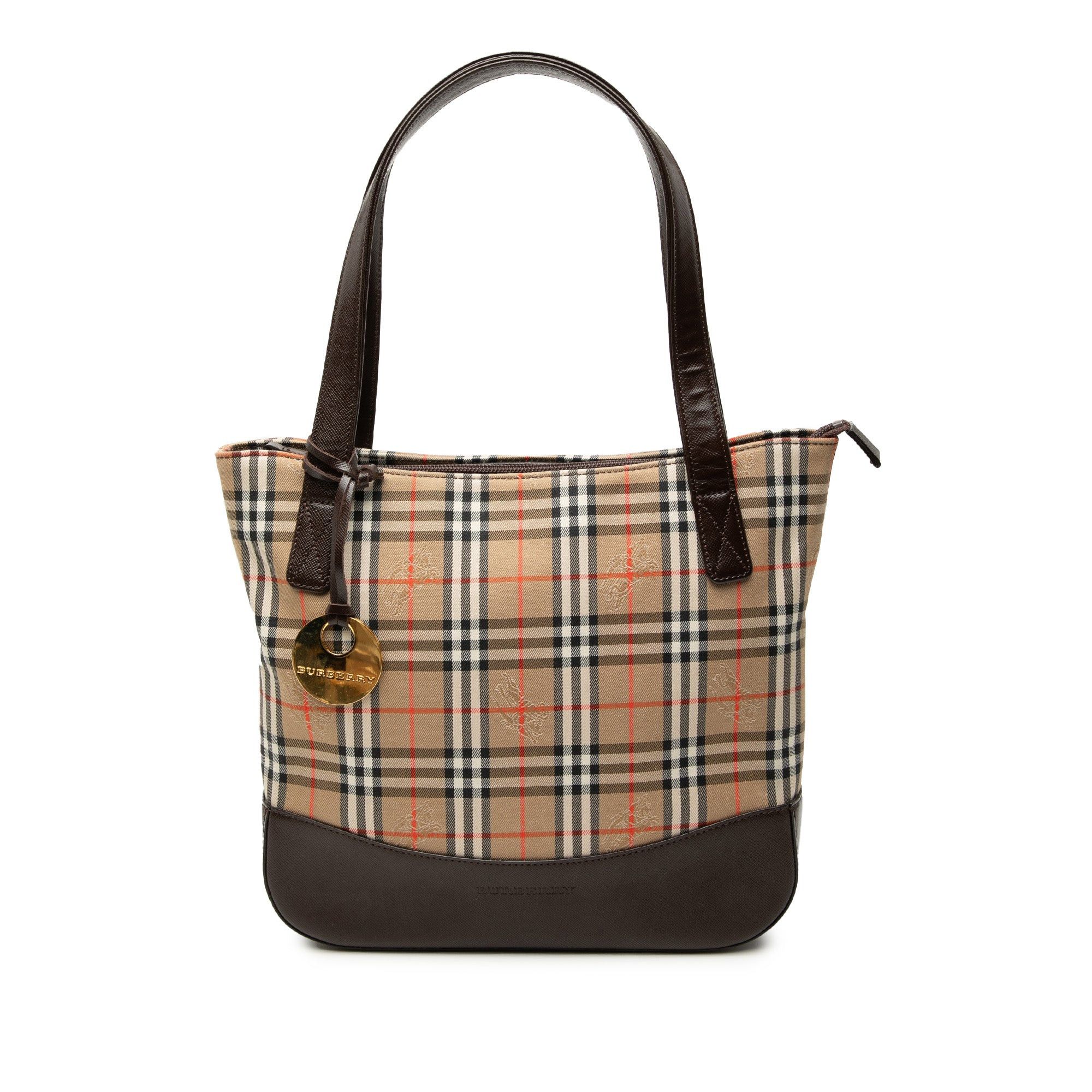 Burberry Haymarket Check Canvas Handbag Size ONE SIZE - 1 Thumbnail