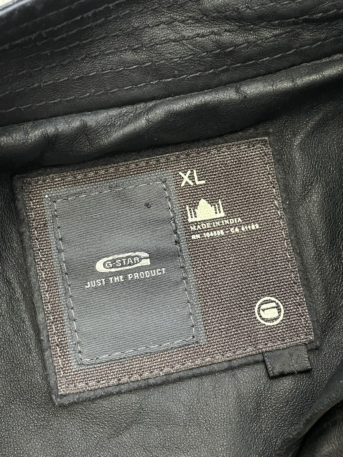 G star raw zipper 14th addiction leather opium jacket y2k