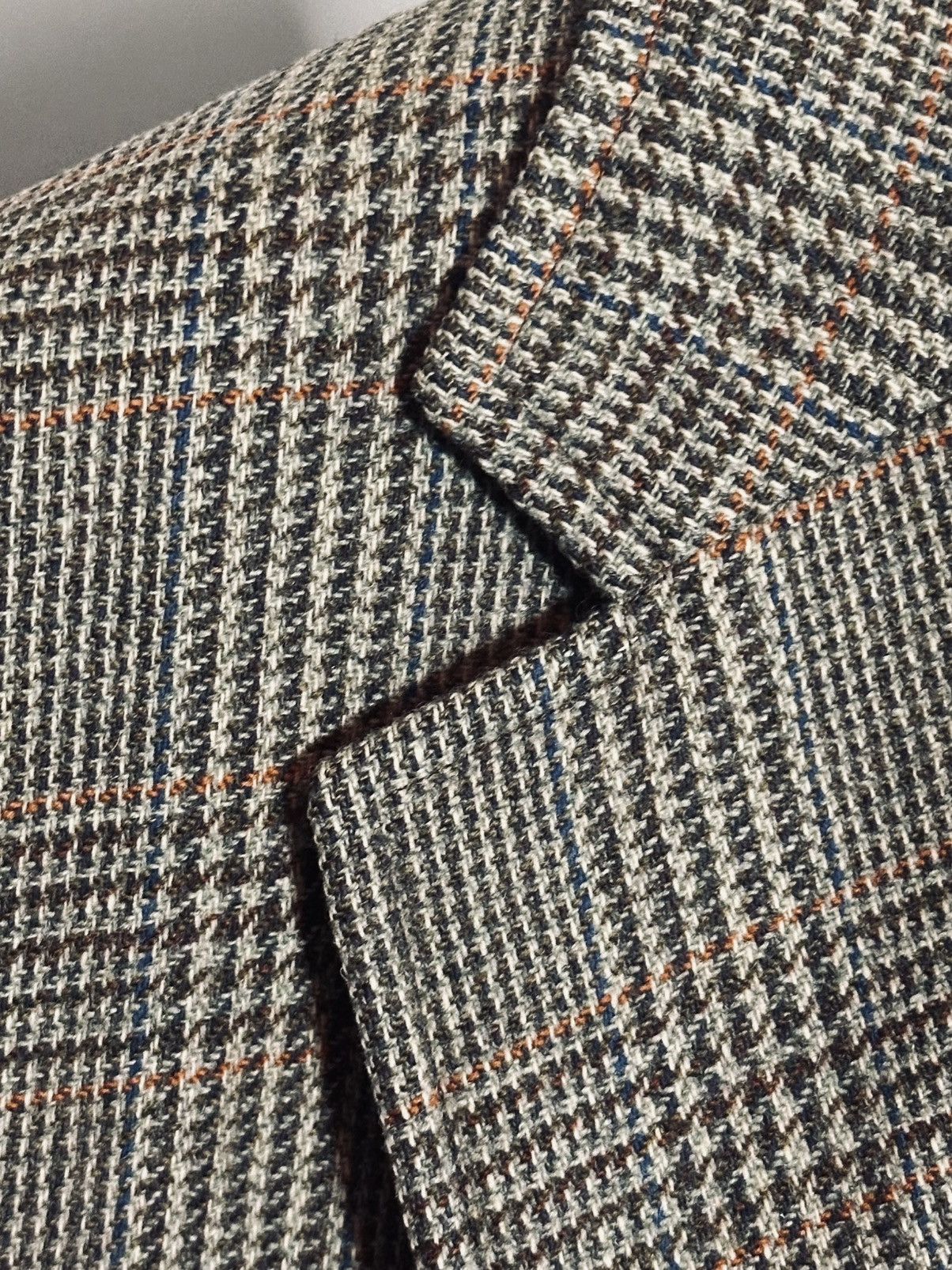 Brooks Brothers Vintage green herringbone plaid wool MiUSA sport coat Size 42R - 3 Thumbnail
