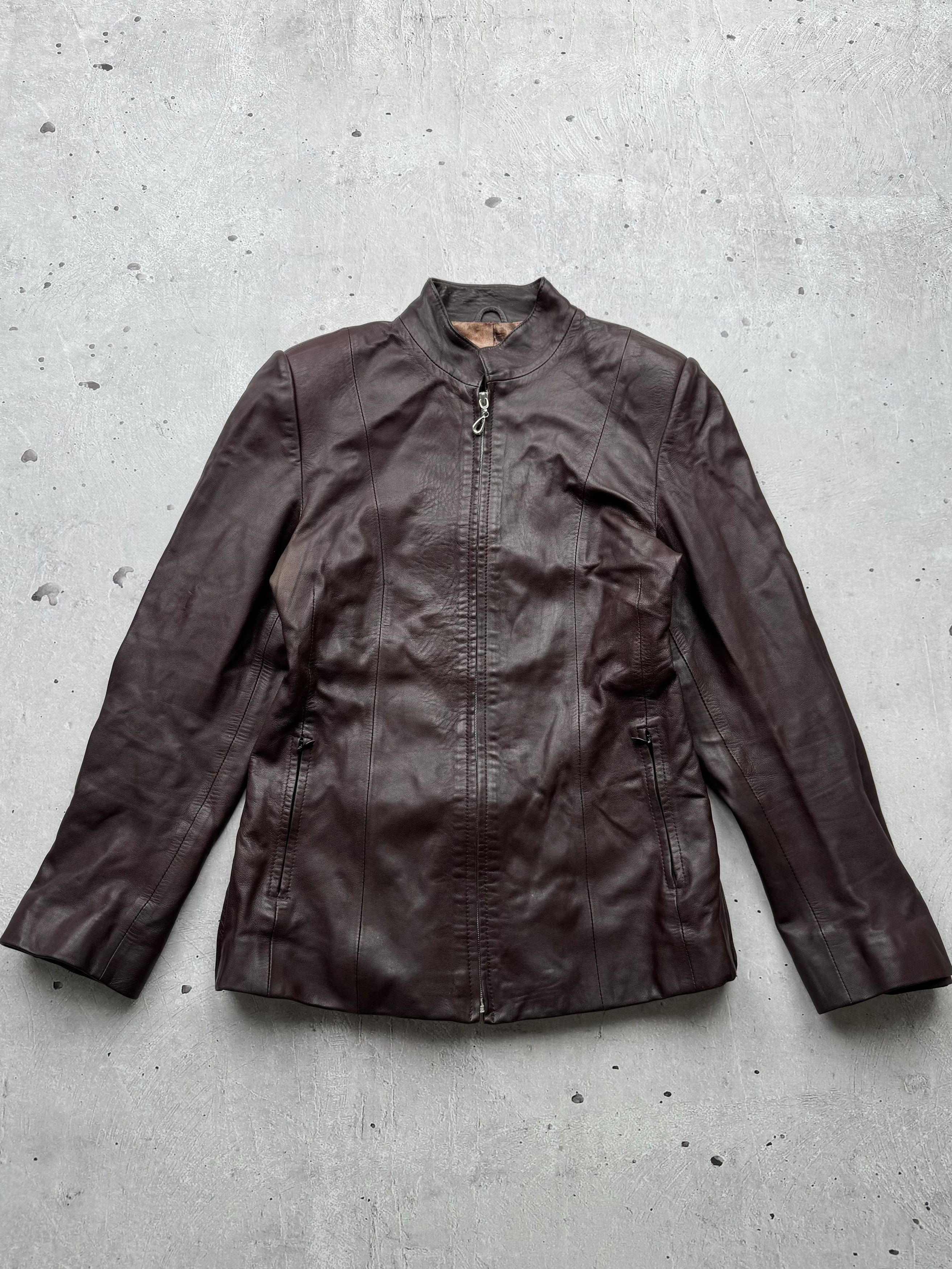 Genuine Leather Vintage Multi Zipped Leather Jacket Size M / US 6-8 / IT 42-44 - 1 Thumbnail