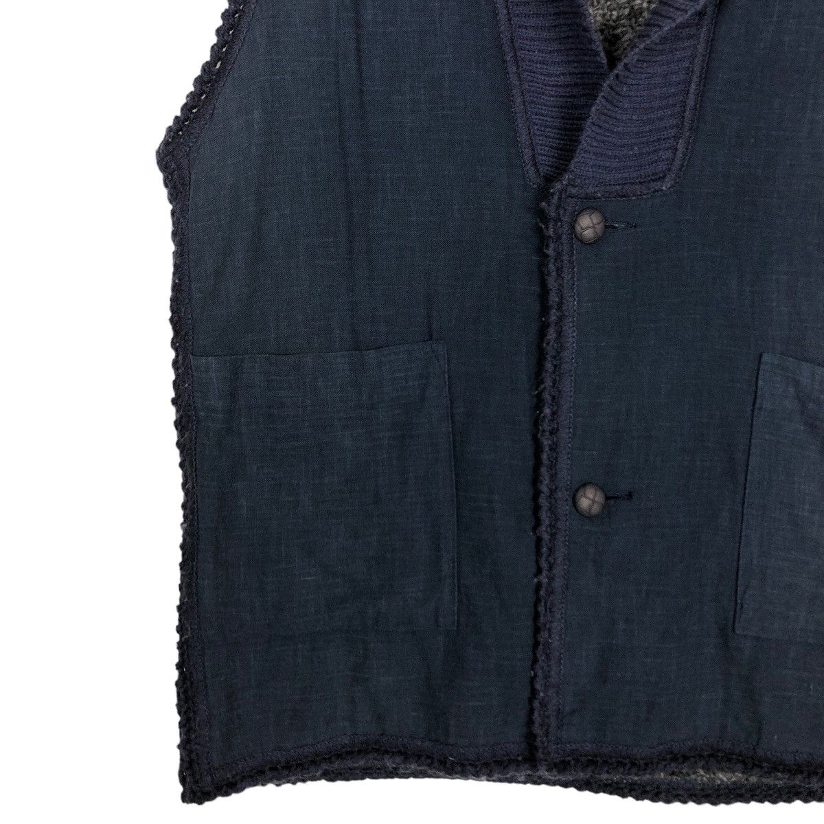 Indigo 🔥Vtg Indigo Blue Denim Vest Big Logo Traditional Japanese Size US M / EU 48-50 / 2 - 6 Thumbnail