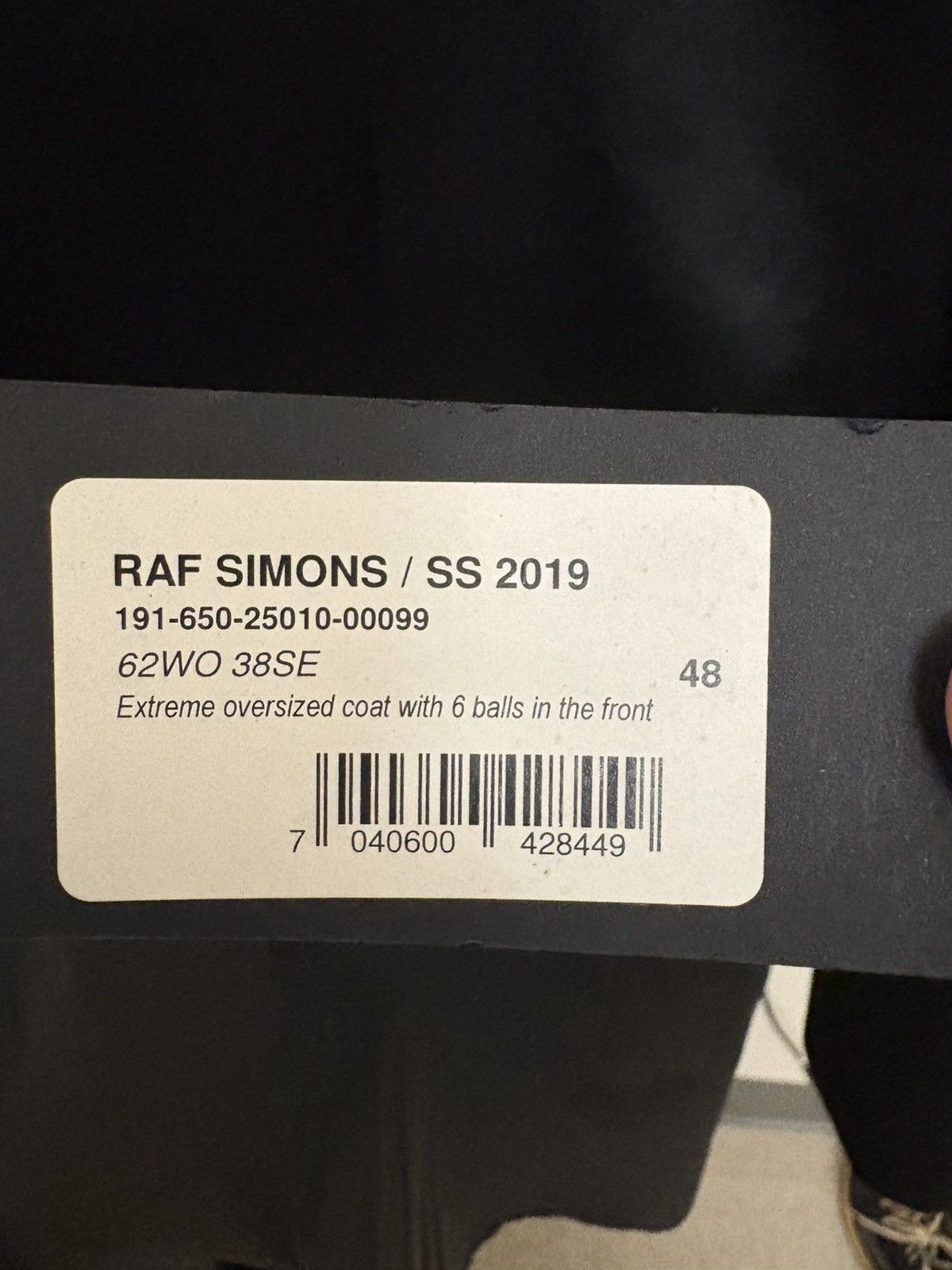 Raf Simons RAF SIMONS Extreme oversized coat with 6 balls in the front Size 48R - 6 Thumbnail